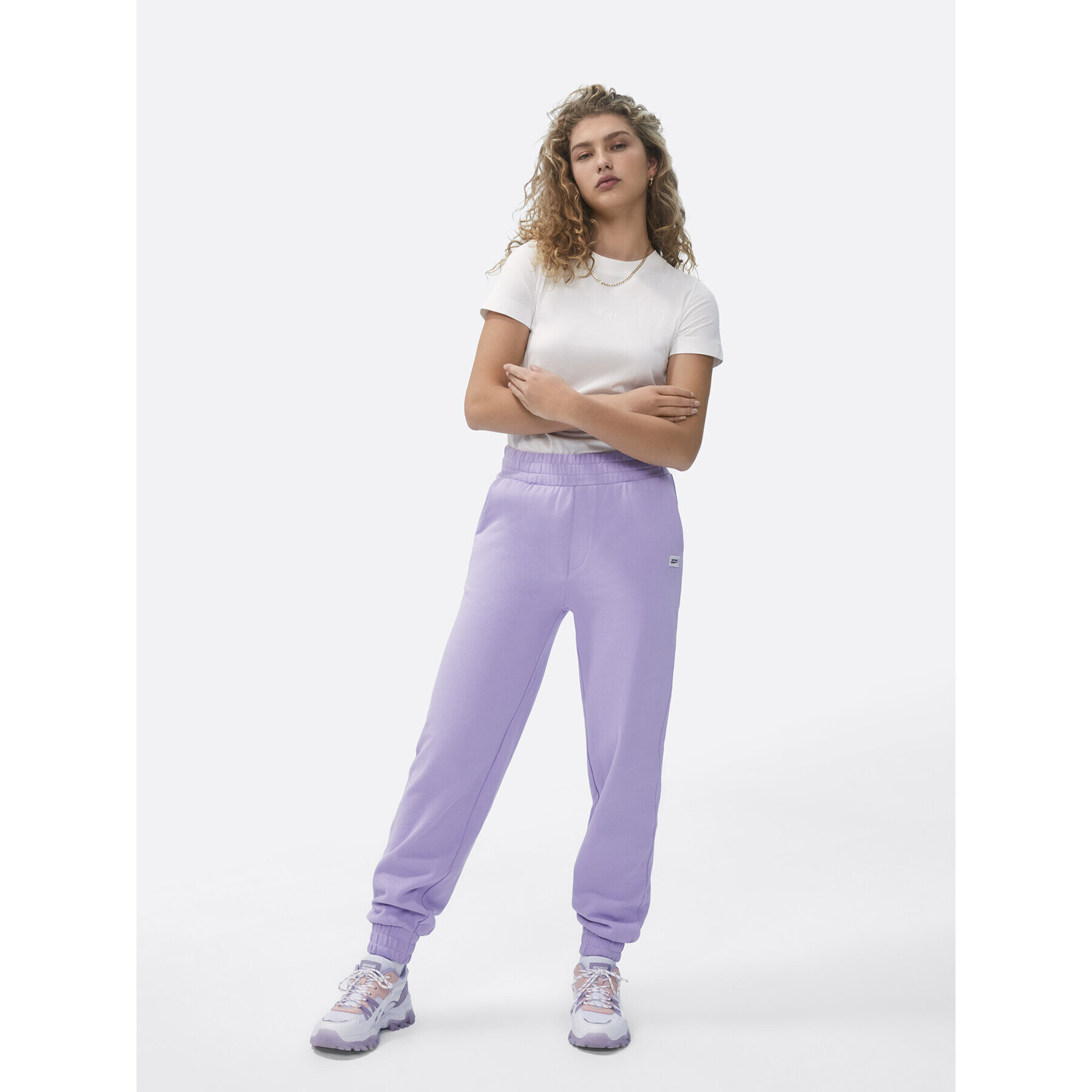 Sprandi Долнище анцуг SP22-SPD100 Виолетов Relaxed Fit - Pepit.bg