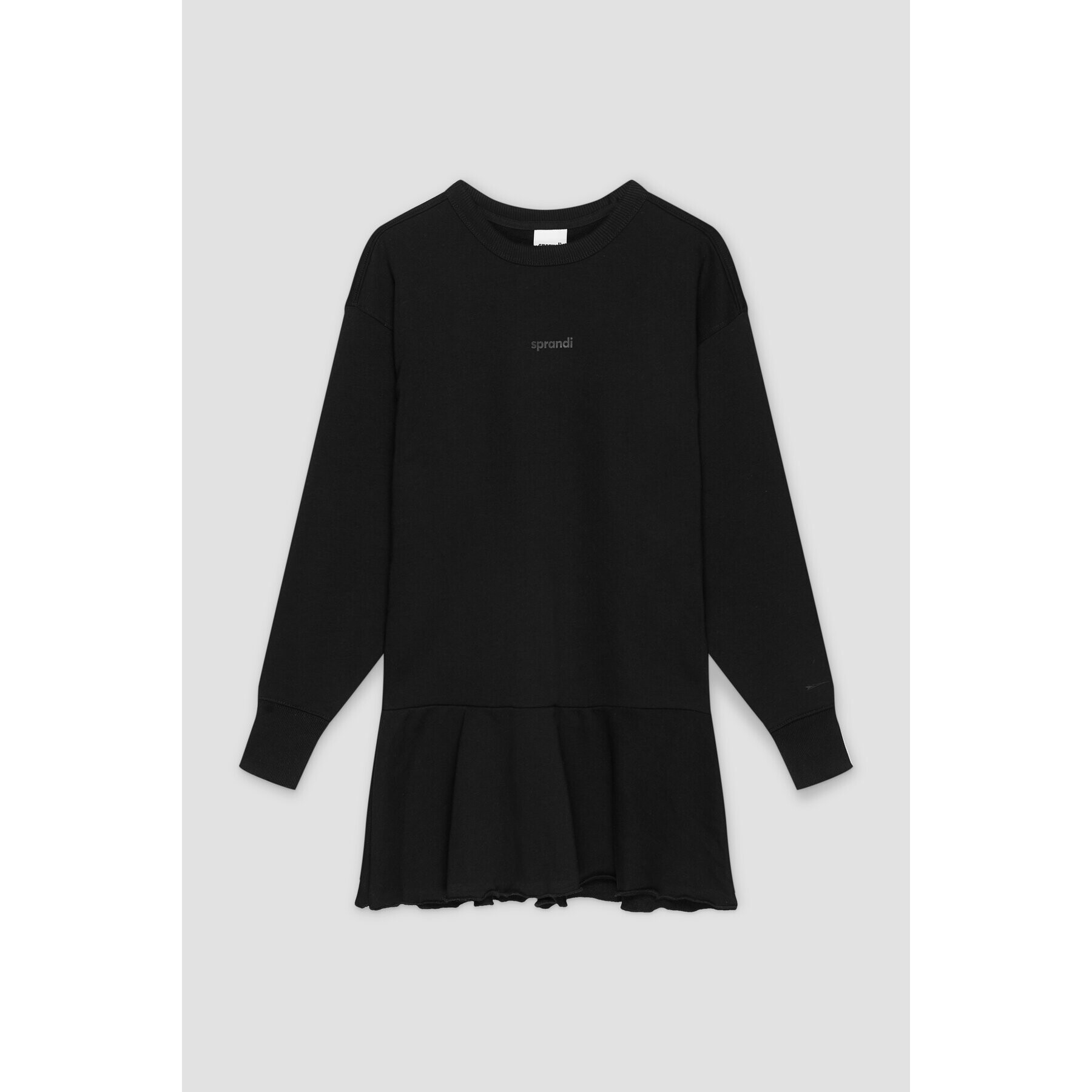 Sprandi Плетена рокля AW21-SUD004 Черен Relaxed Fit - Pepit.bg