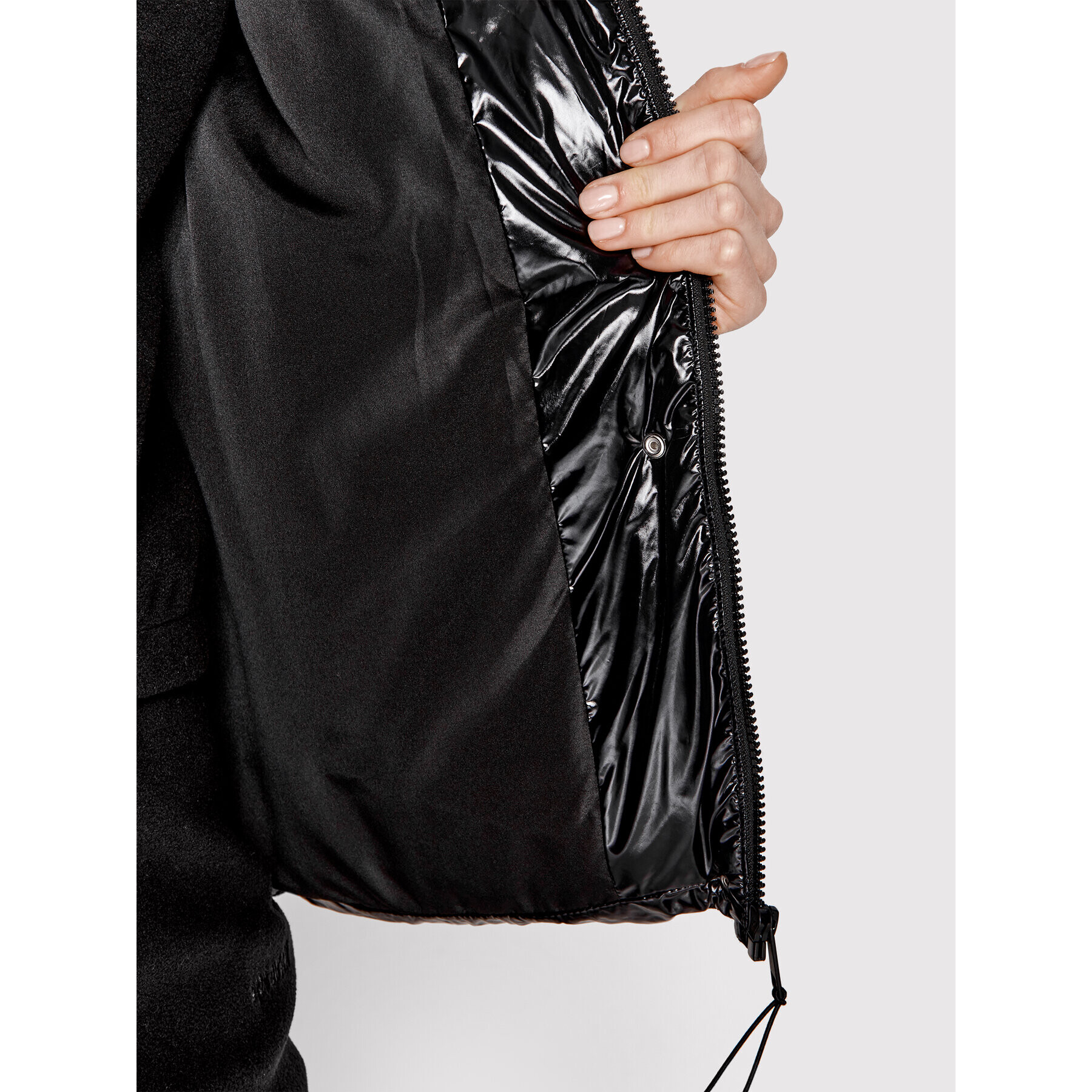 Sprandi Пухено яке SP22-KUD521 Черен Regular Fit - Pepit.bg