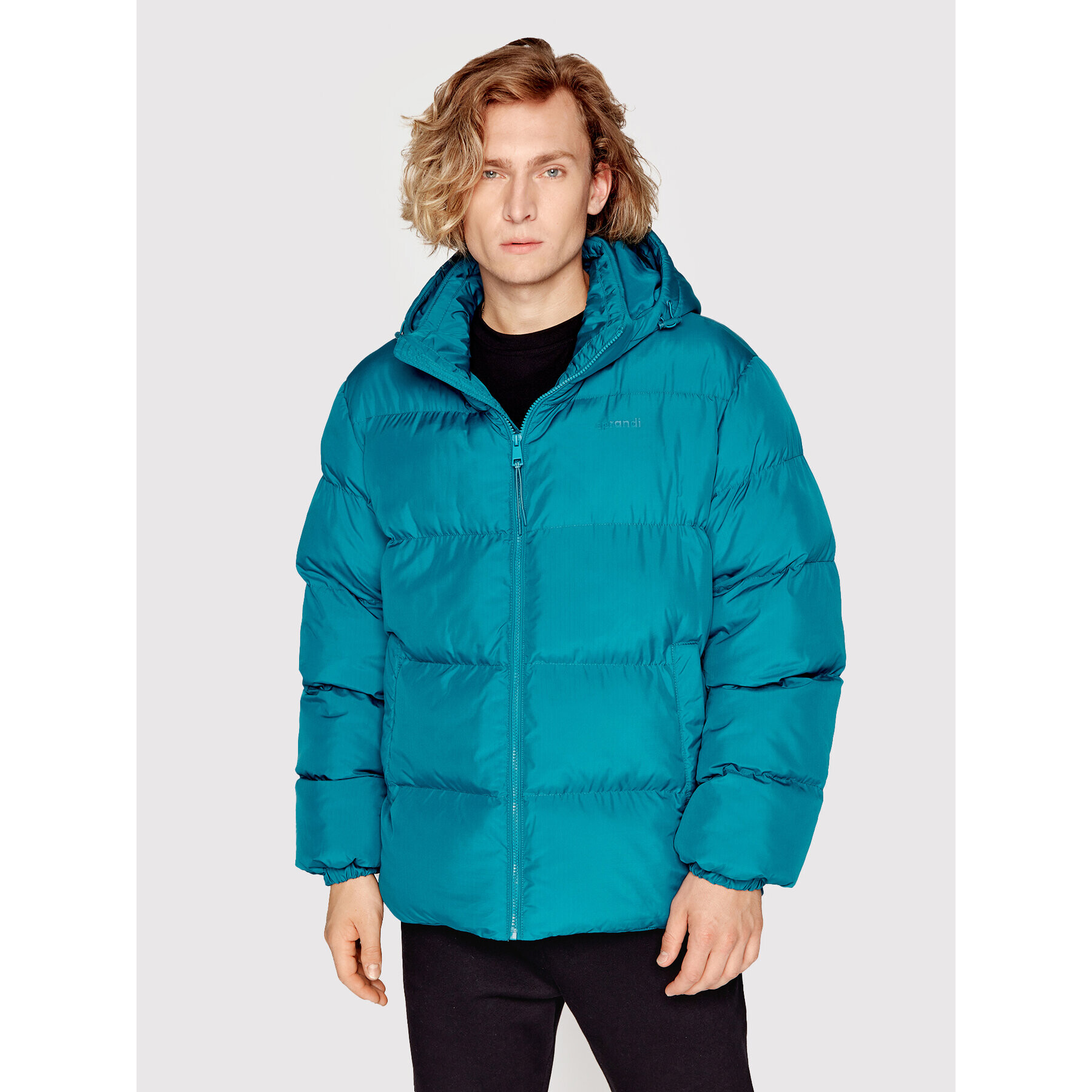 Sprandi Пухено яке SP22-KUM502 Син Regular Fit - Pepit.bg