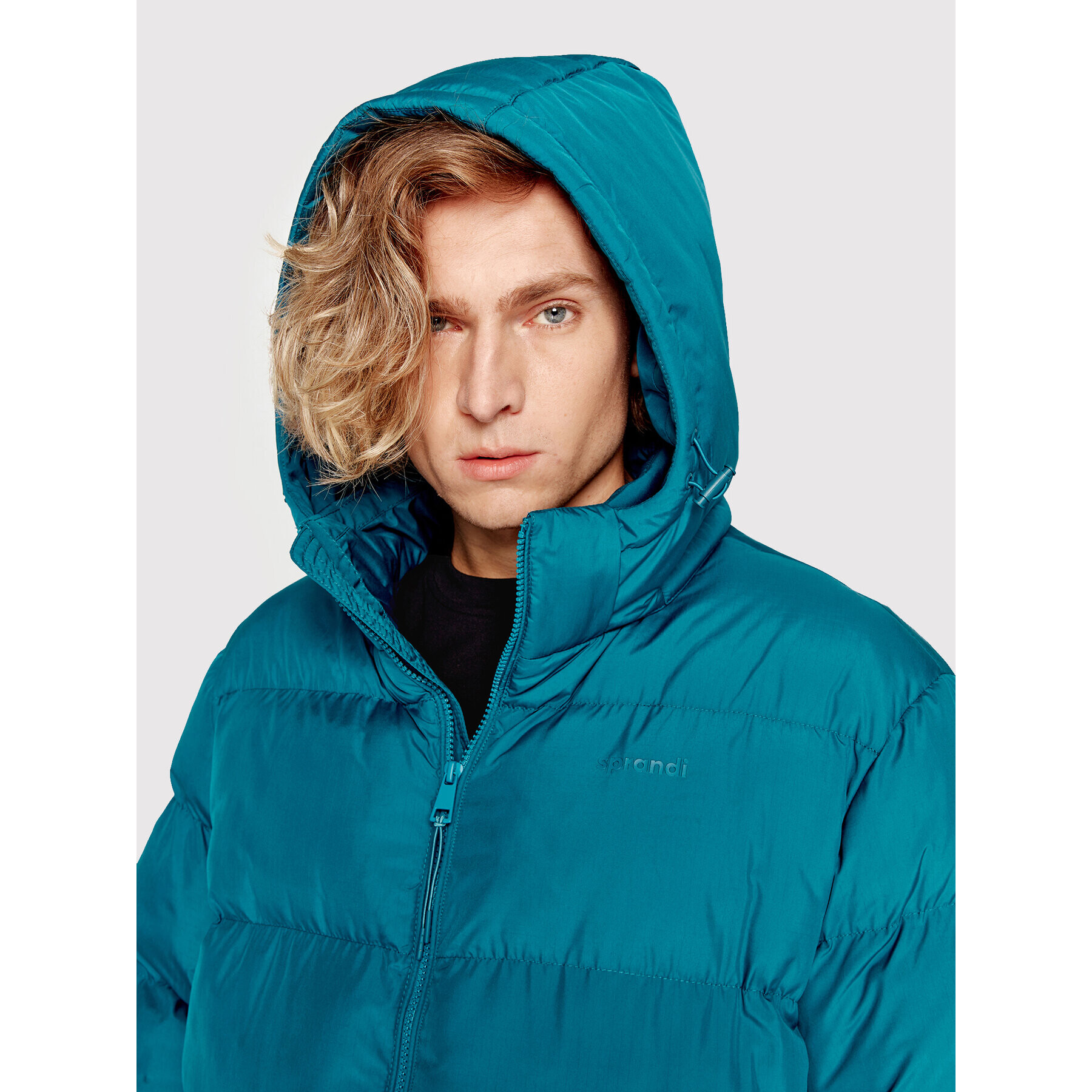 Sprandi Пухено яке SP22-KUM502 Син Regular Fit - Pepit.bg