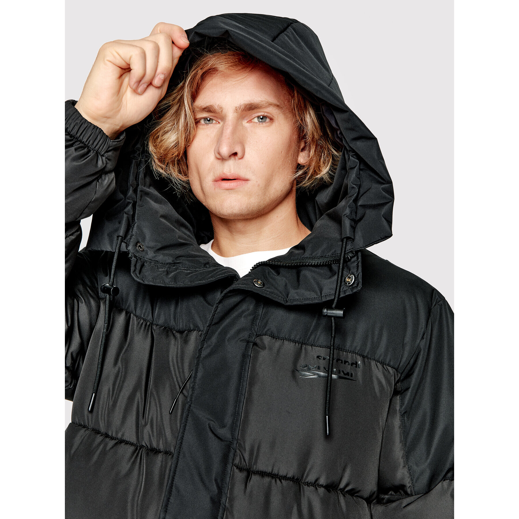Sprandi Пухено яке SP22-KUM511 Черен Regular Fit - Pepit.bg