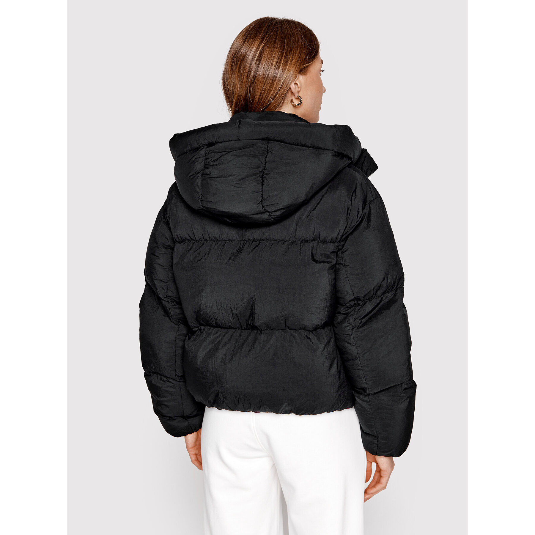 Sprandi Пухено яке SP22-KUD511 Черен Relaxed Fit - Pepit.bg