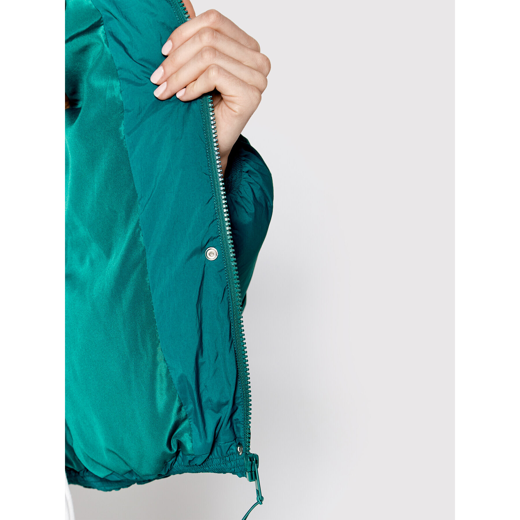 Sprandi Пухено яке SP22-KUD514 Зелен Relaxed Fit - Pepit.bg