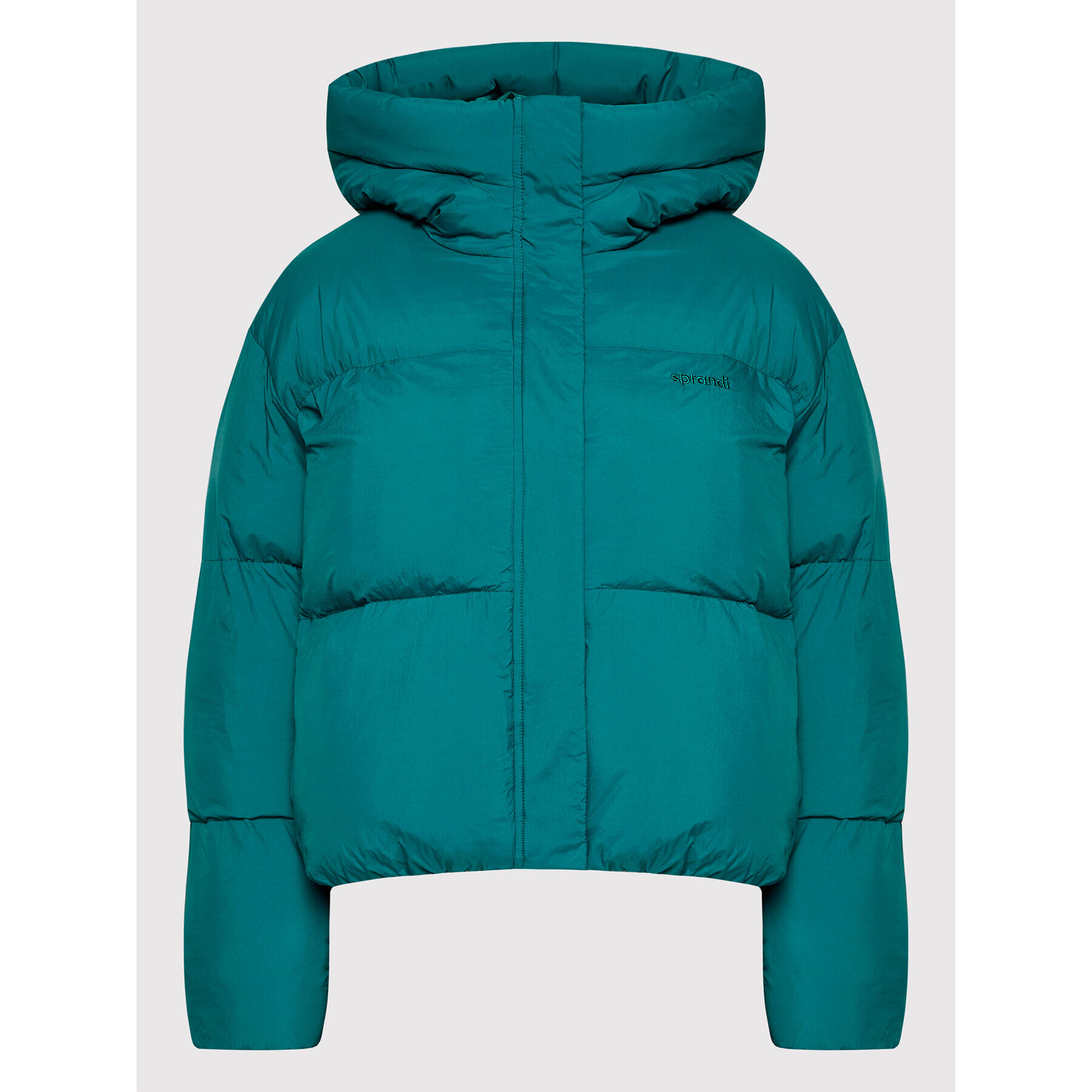 Sprandi Пухено яке SP22-KUD514 Зелен Relaxed Fit - Pepit.bg