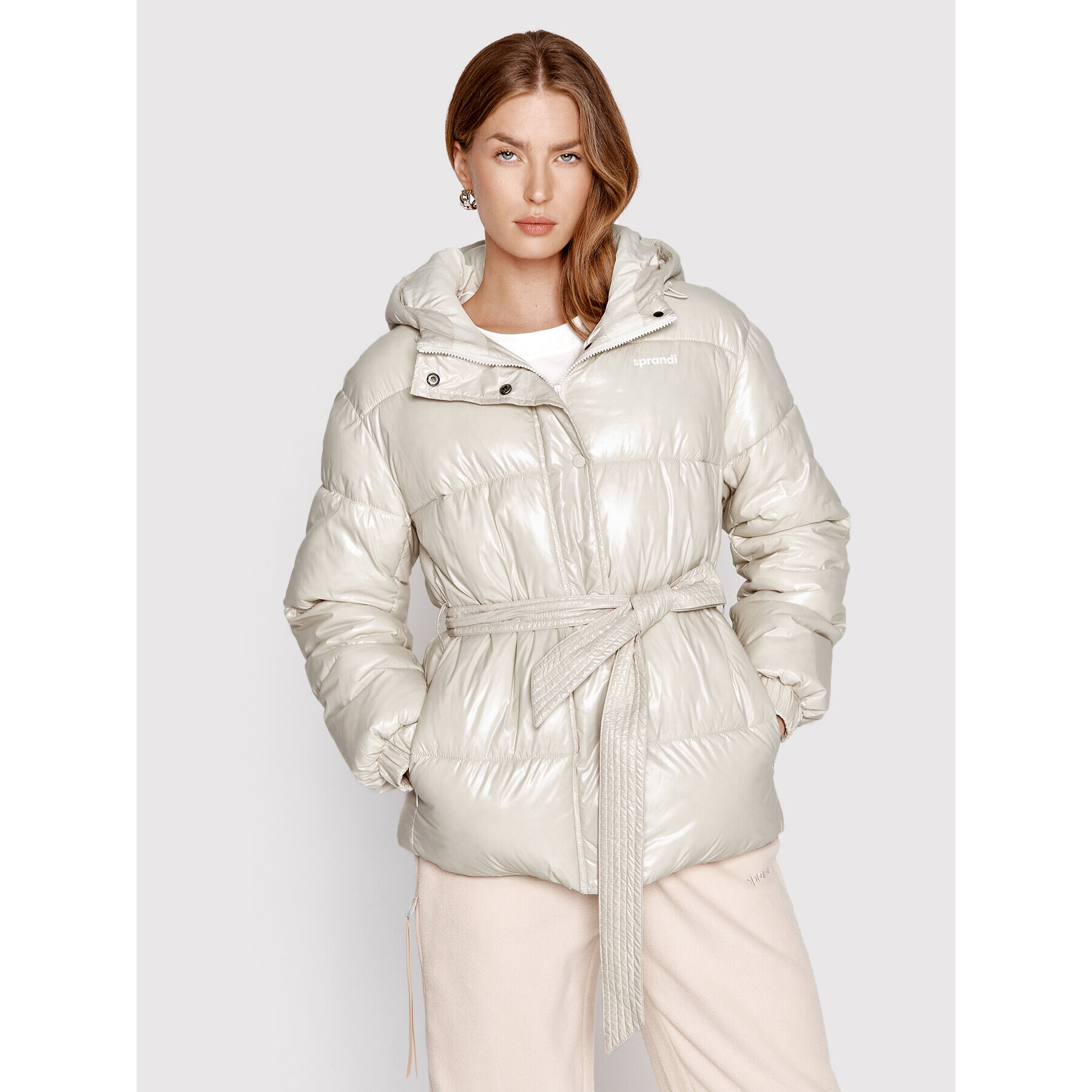 Sprandi Пухено яке SP22-KUD532 Бежов Regular Fit - Pepit.bg