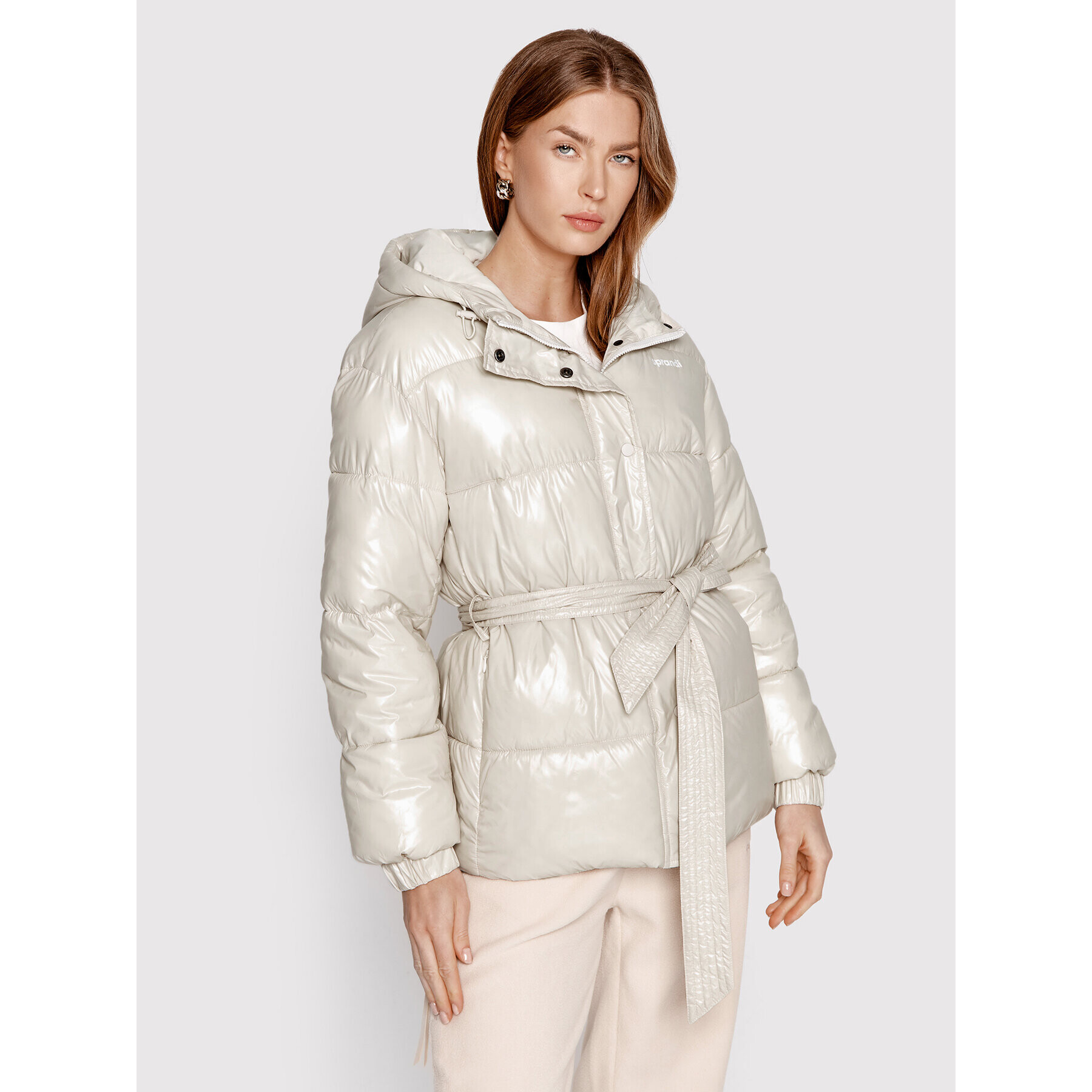 Sprandi Пухено яке SP22-KUD532 Бежов Regular Fit - Pepit.bg