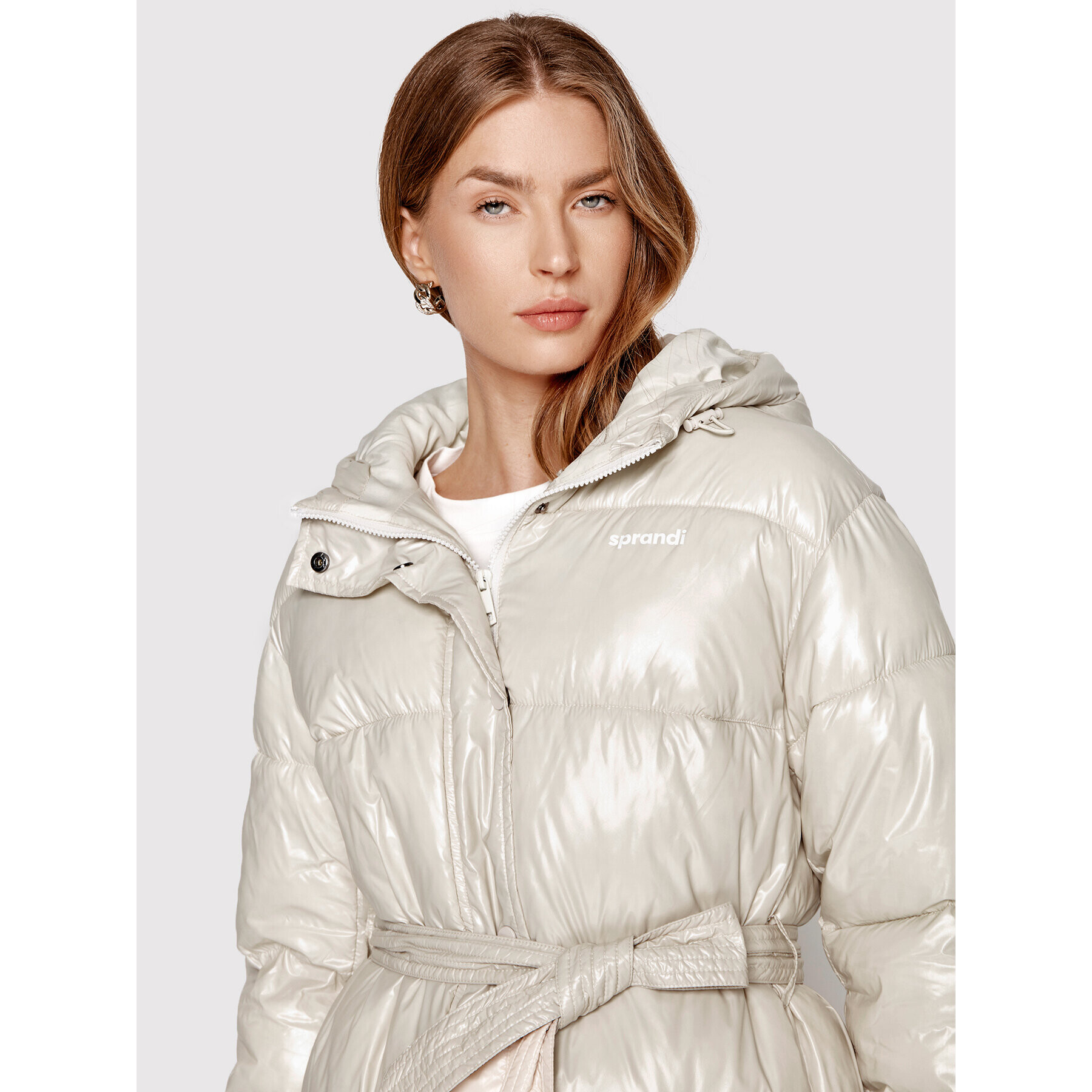 Sprandi Пухено яке SP22-KUD532 Бежов Regular Fit - Pepit.bg