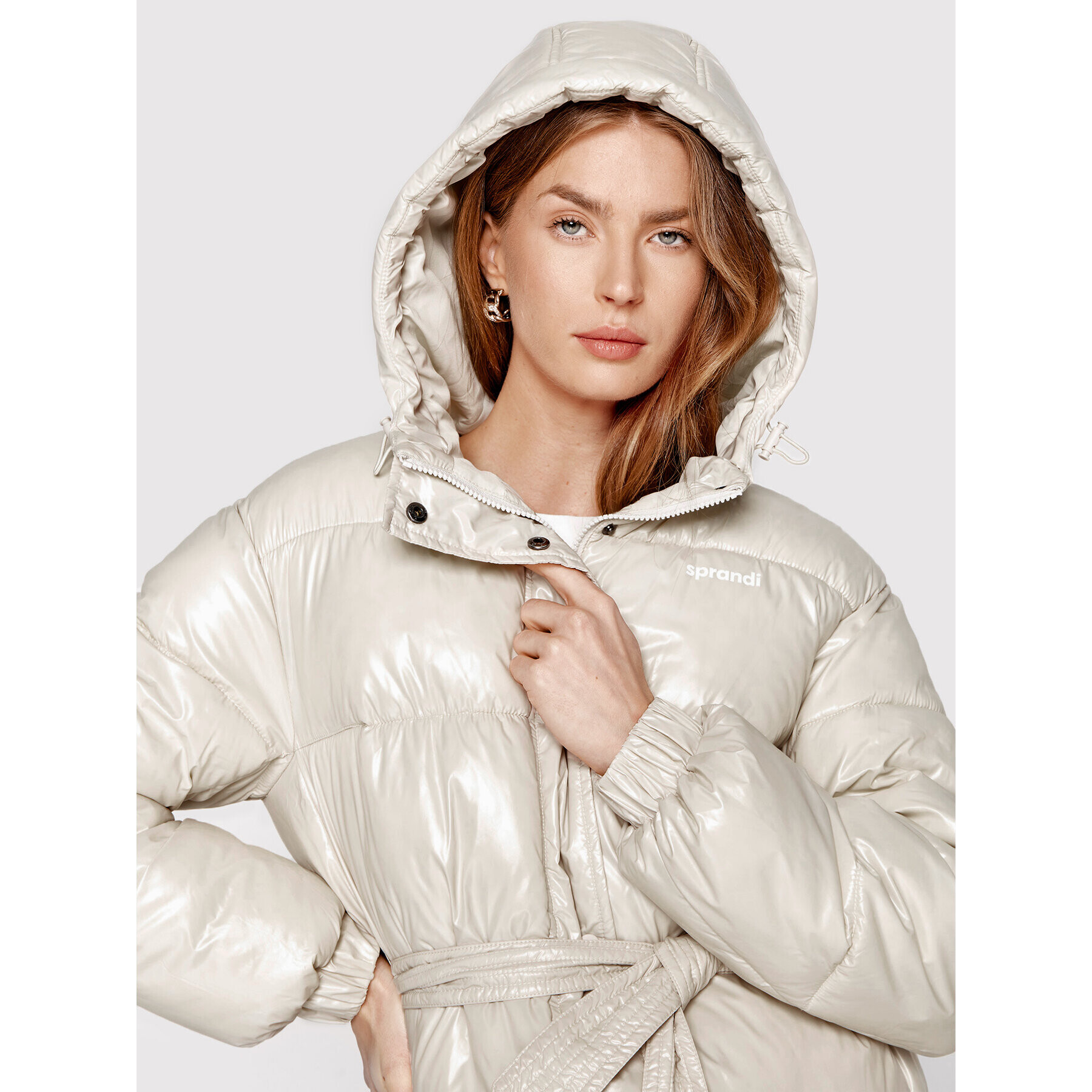 Sprandi Пухено яке SP22-KUD532 Бежов Regular Fit - Pepit.bg