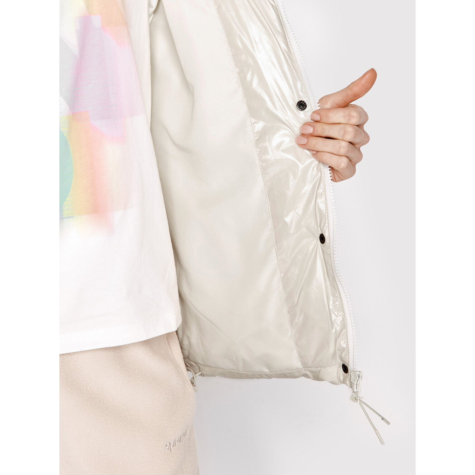 Sprandi Пухено яке SP22-KUD532 Бежов Regular Fit - Pepit.bg