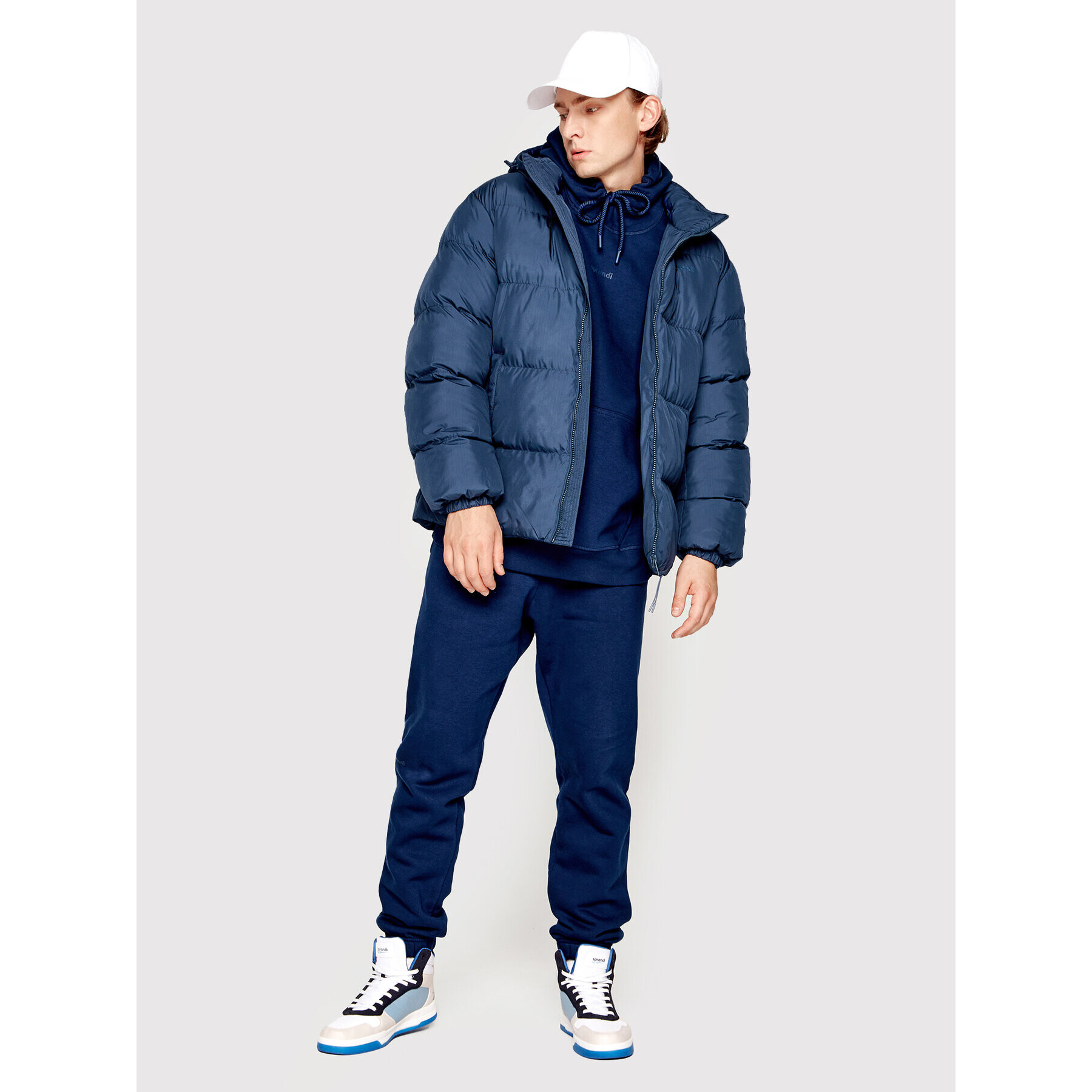 Sprandi Пухено яке SP22-KUM500 Тъмносин Regular Fit - Pepit.bg