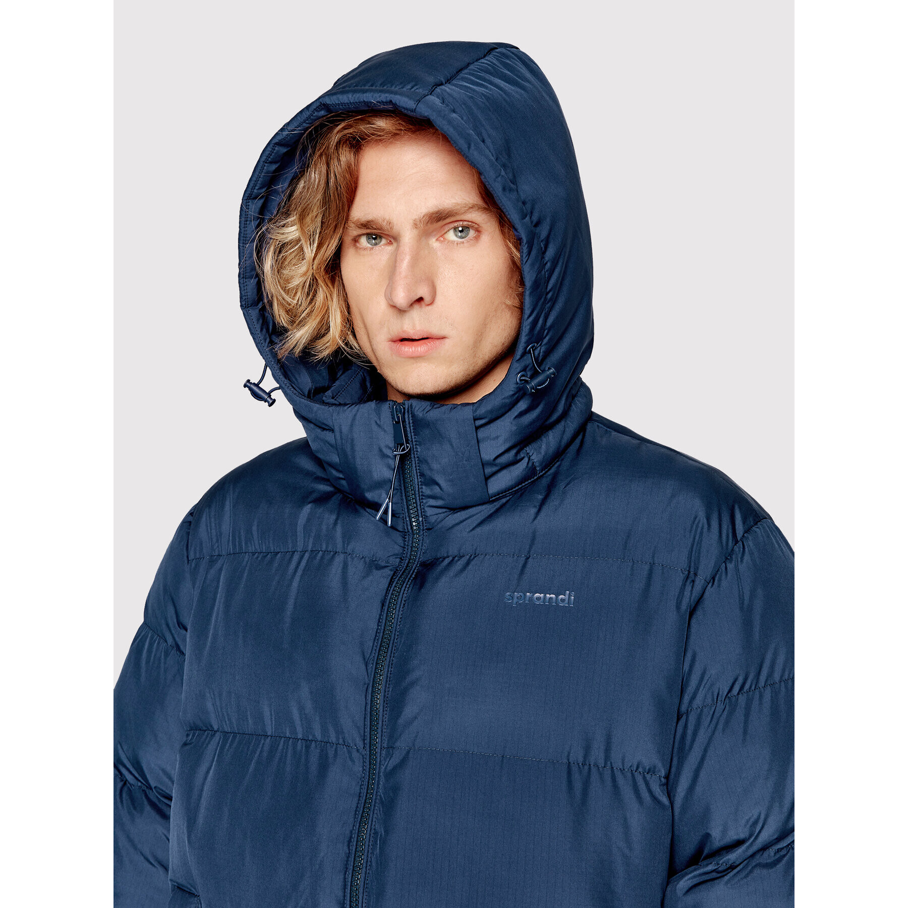 Sprandi Пухено яке SP22-KUM500 Тъмносин Regular Fit - Pepit.bg