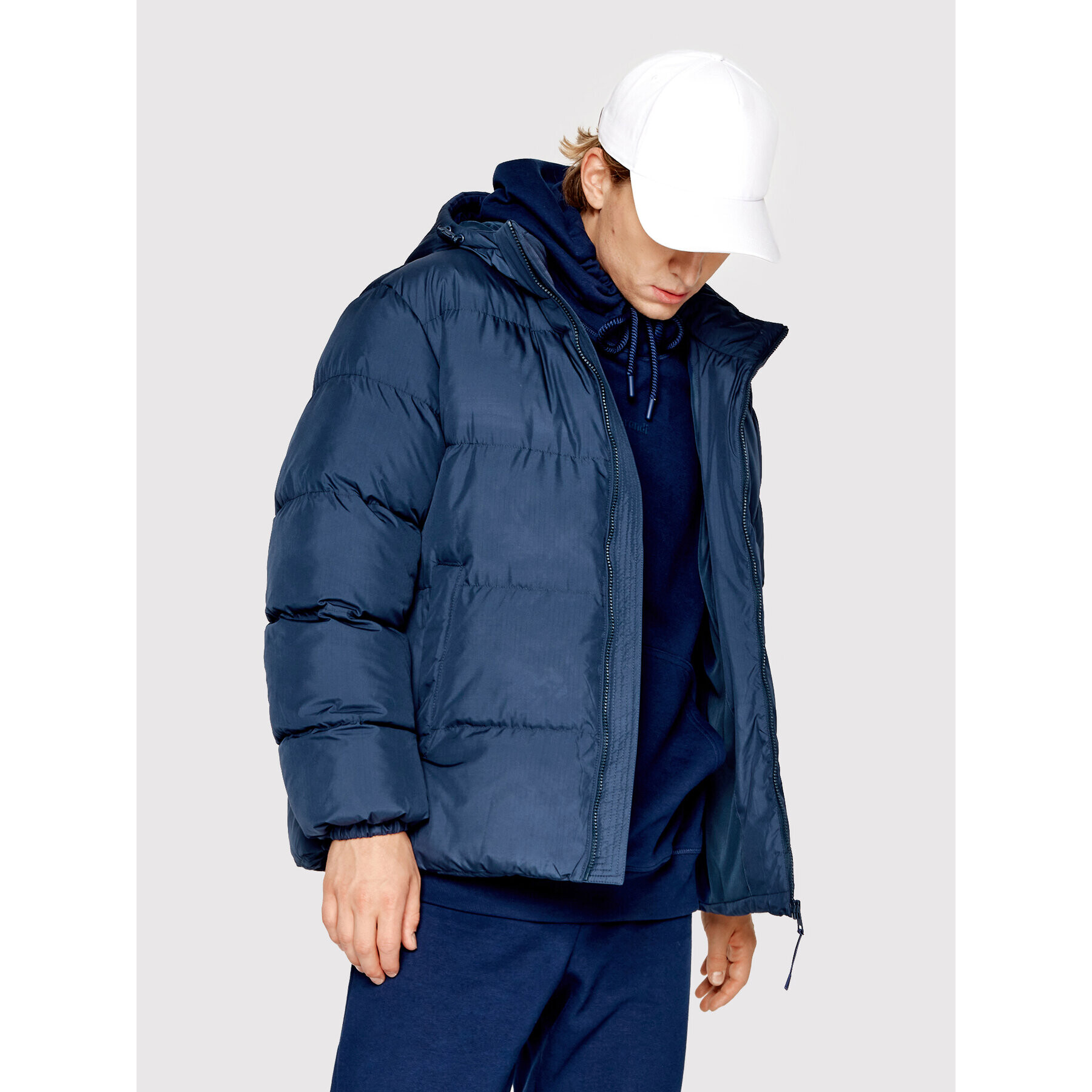 Sprandi Пухено яке SP22-KUM500 Тъмносин Regular Fit - Pepit.bg