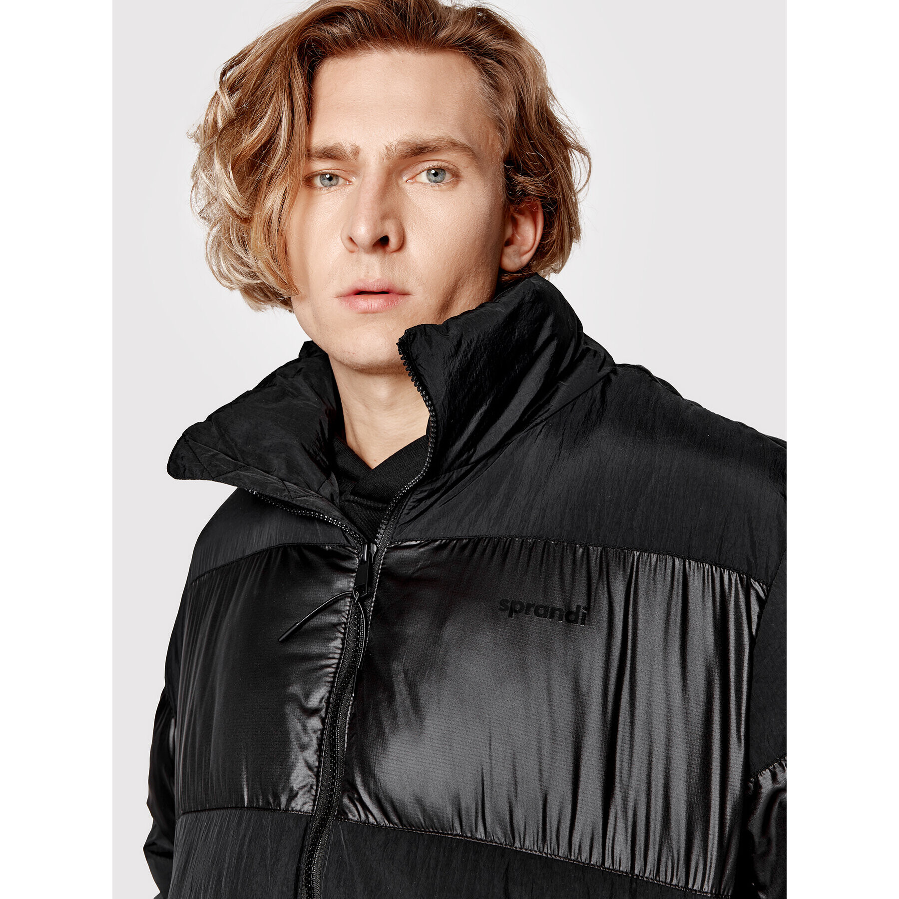 Sprandi Пухено яке SP22-KUM533 Черен Regular Fit - Pepit.bg