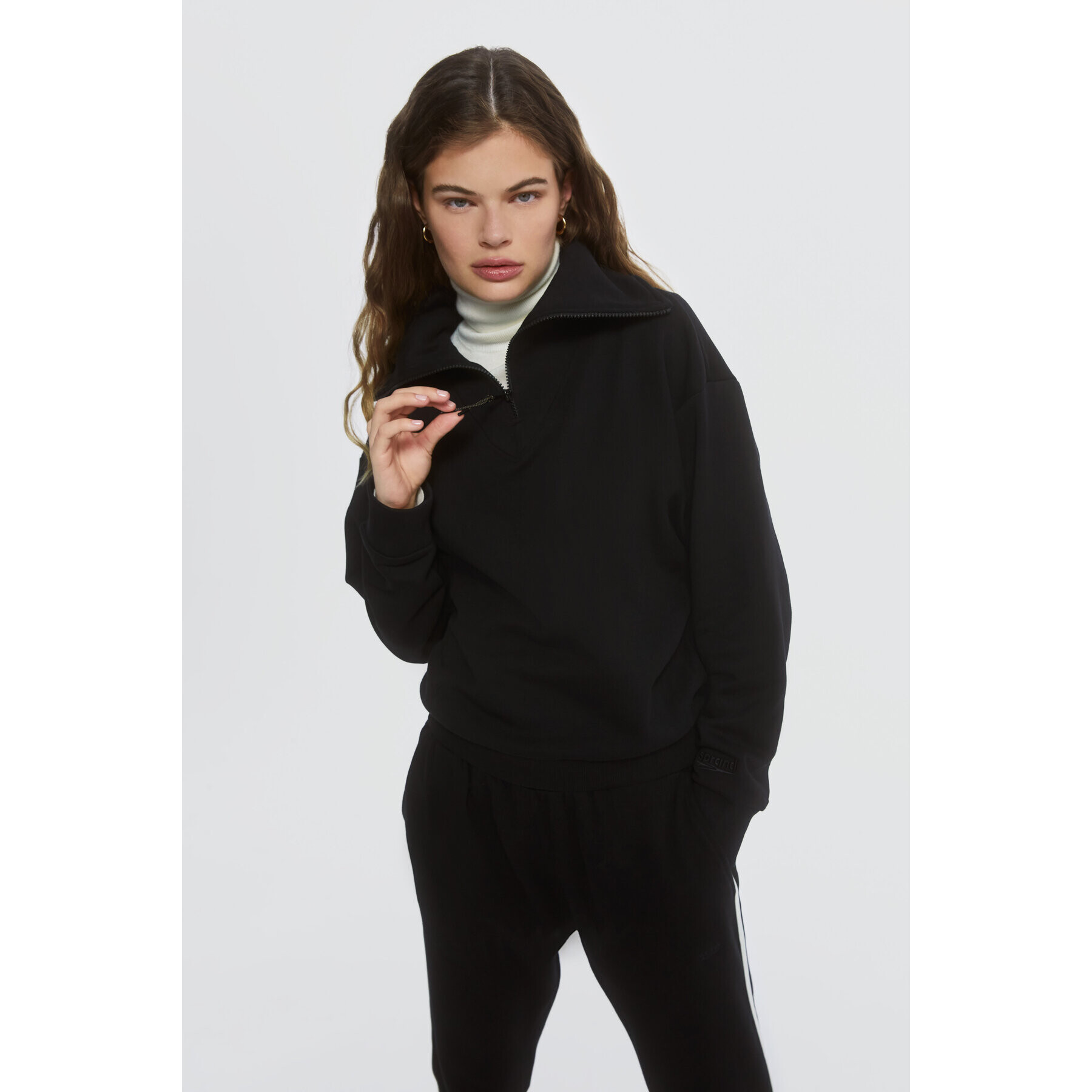 Sprandi Суитшърт AW21-BJD020 Черен Regular Fit - Pepit.bg