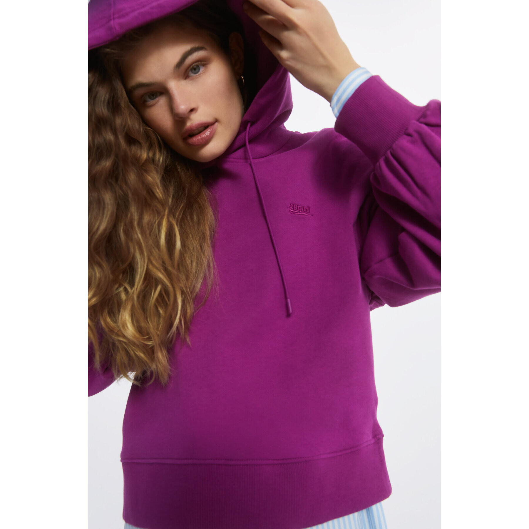 Sprandi Суитшърт AW21-BJD022 Виолетов Regular Fit - Pepit.bg