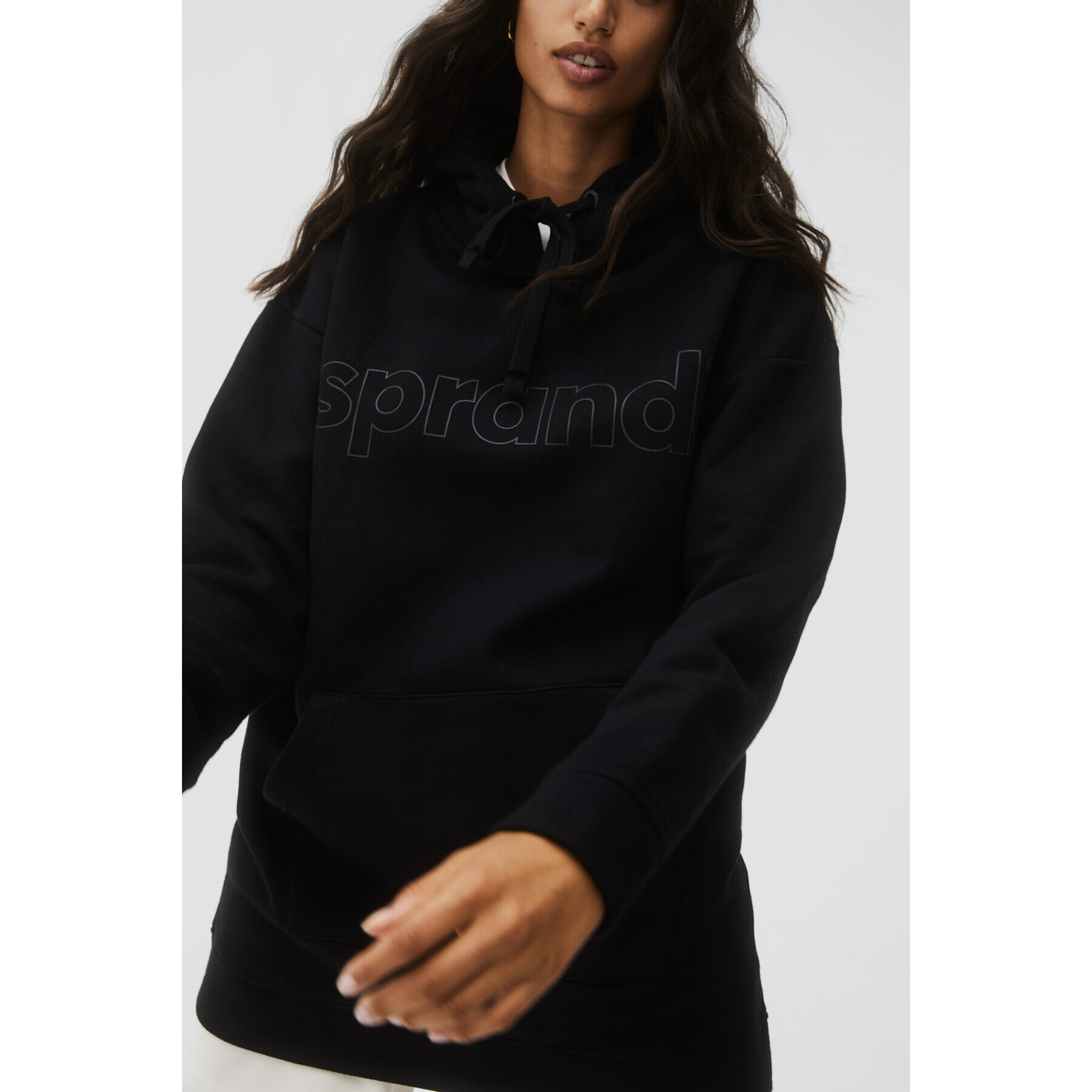 Sprandi Суитшърт AW21-SUD009 Черен Relaxed Fit - Pepit.bg