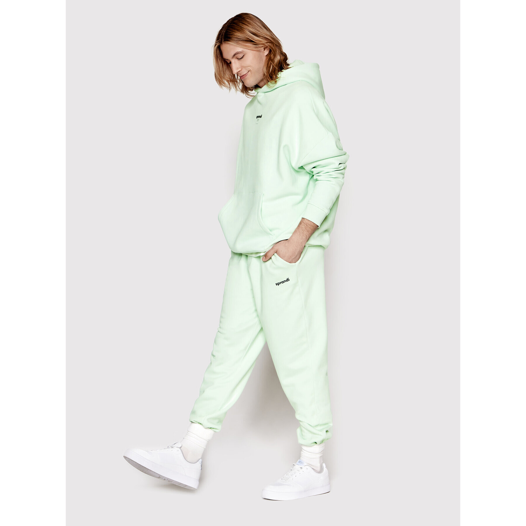 Sprandi Суитшърт SP22-BJM001 Зелен Relaxed Fit - Pepit.bg