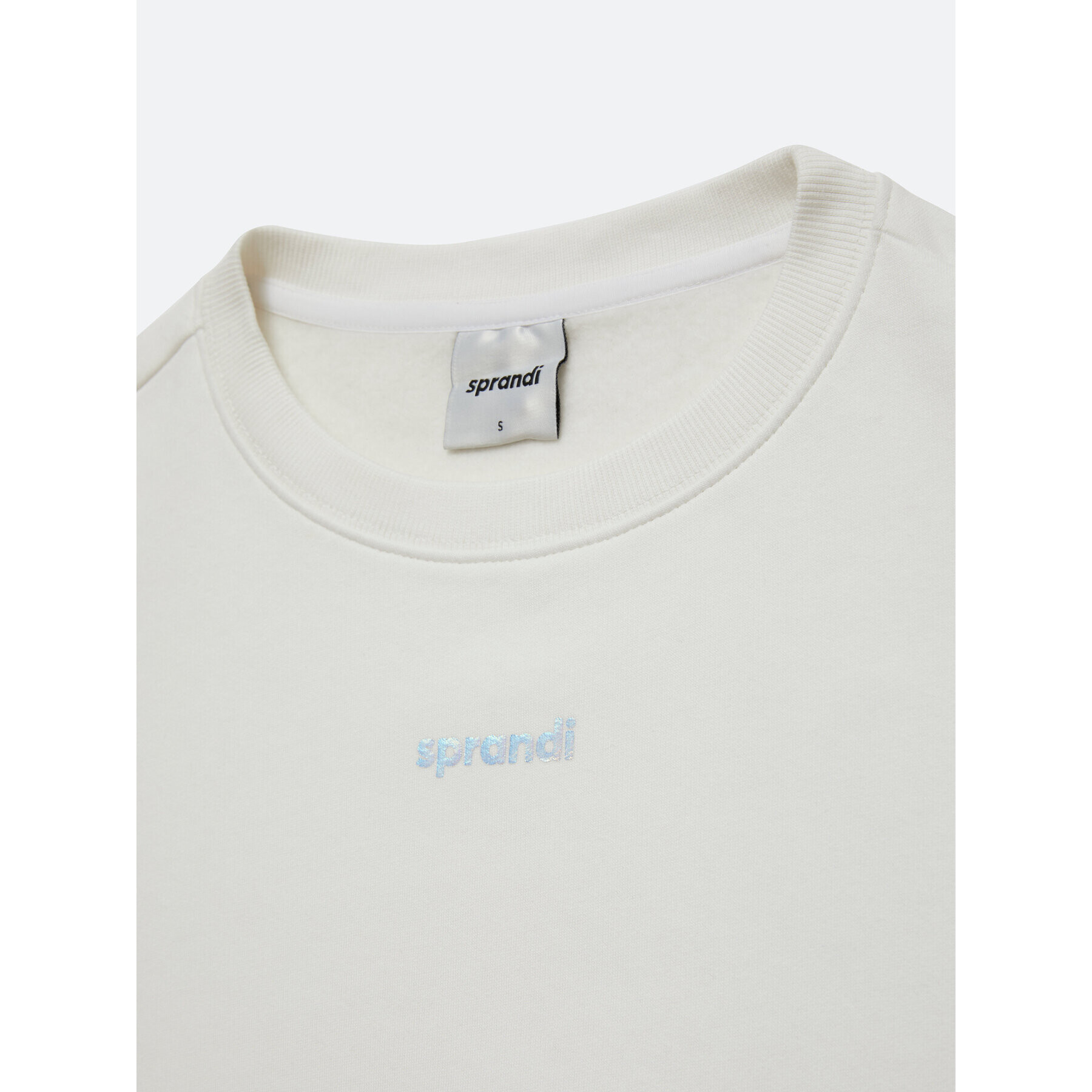 Sprandi Суитшърт SP22-BLD102 Бял Relaxed Fit - Pepit.bg
