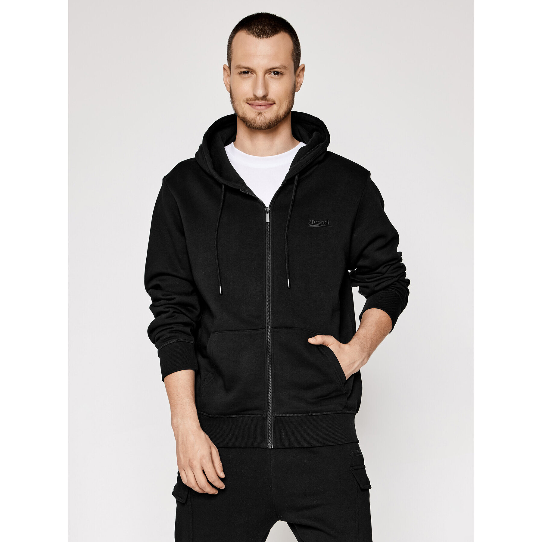 Sprandi Суитшърт SS21-BLM004 Черен Regular Fit - Pepit.bg