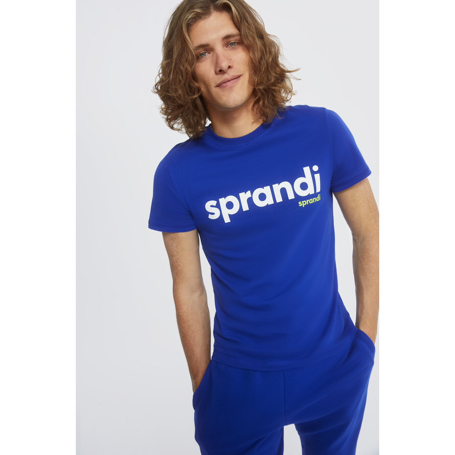 Sprandi Тишърт AW21-TSM004 Син Regular Fit - Pepit.bg