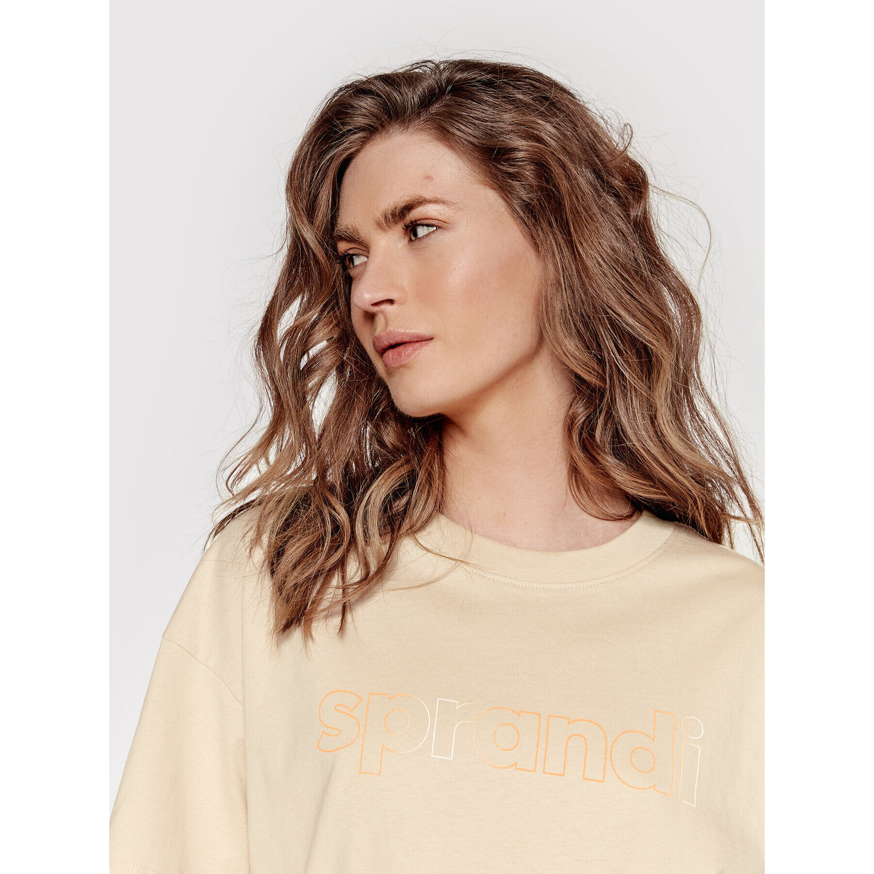Sprandi Тишърт SP22-TSD011 Бежов Relaxed Fit - Pepit.bg