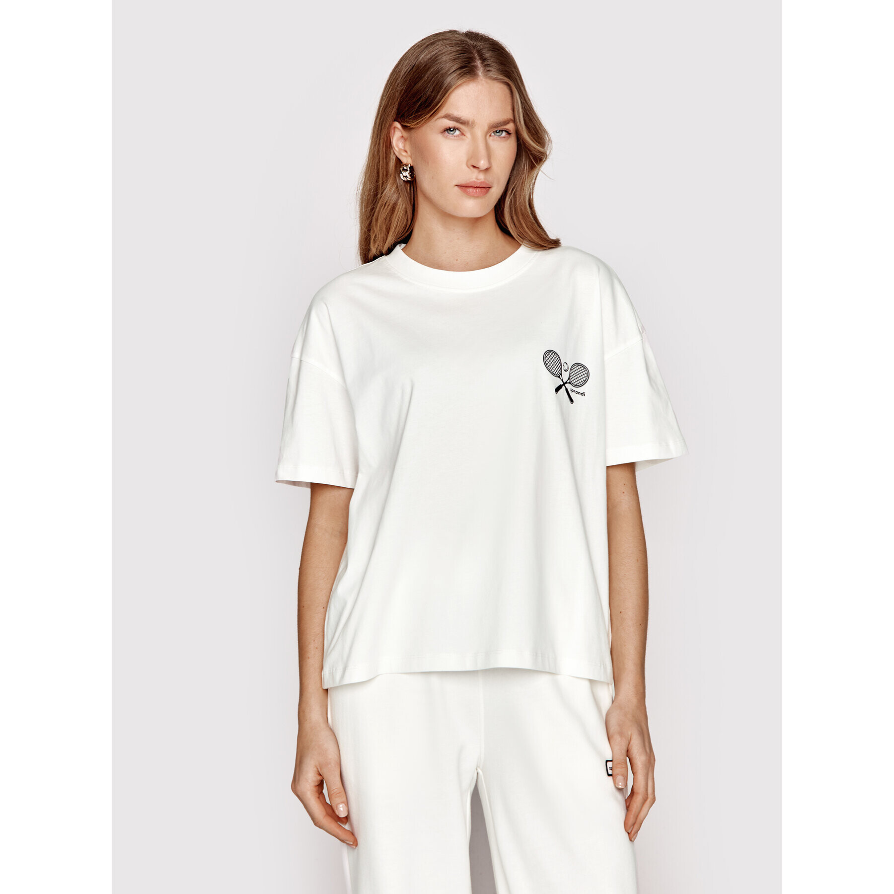 Sprandi Тишърт SP22-TSD520 Бял Regular Fit - Pepit.bg