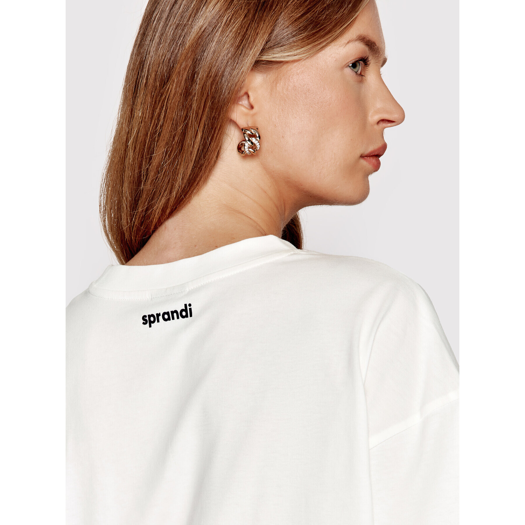 Sprandi Тишърт SP22-TSD520 Бял Regular Fit - Pepit.bg