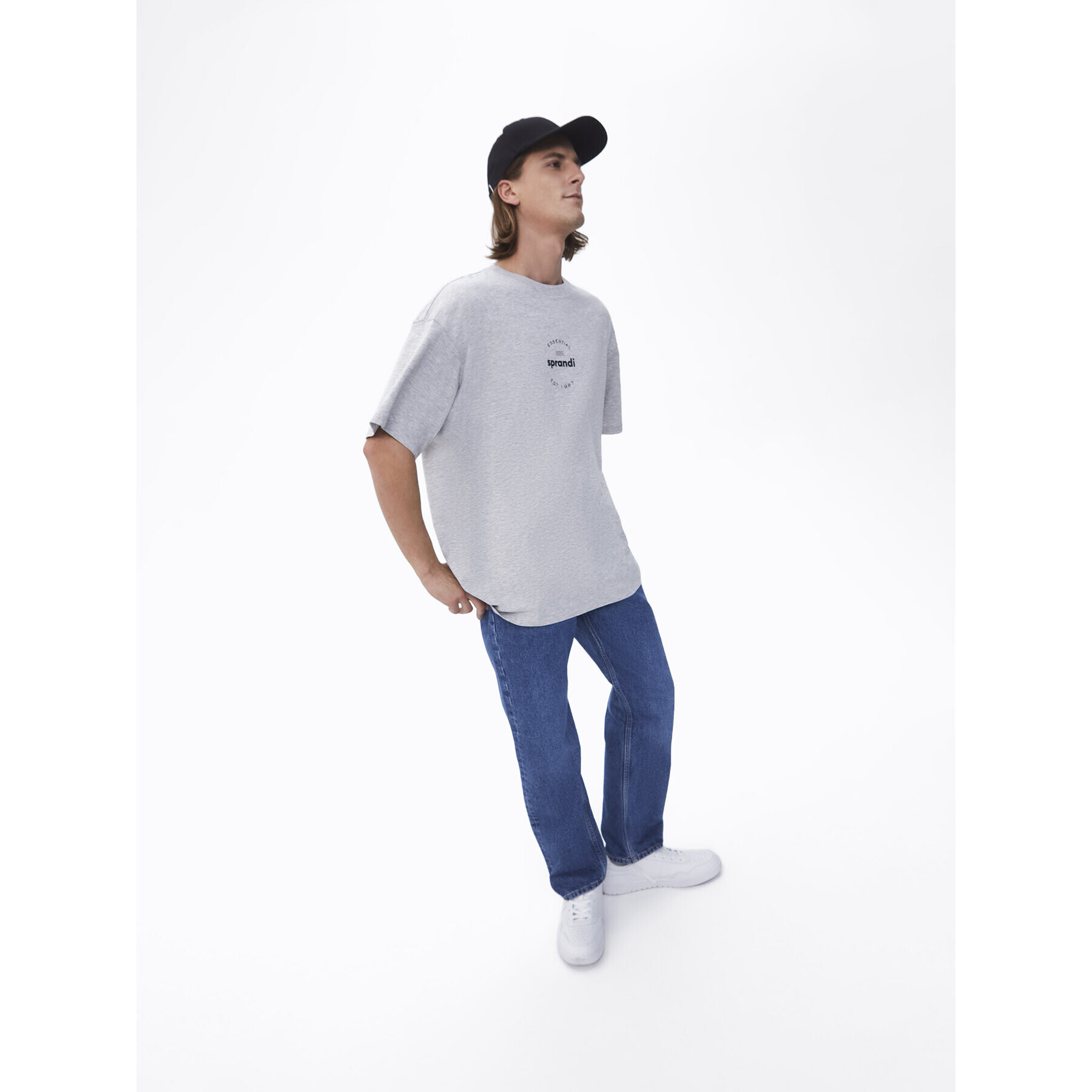 Sprandi Тишърт SP22-TSM004 Сив Regular Fit - Pepit.bg