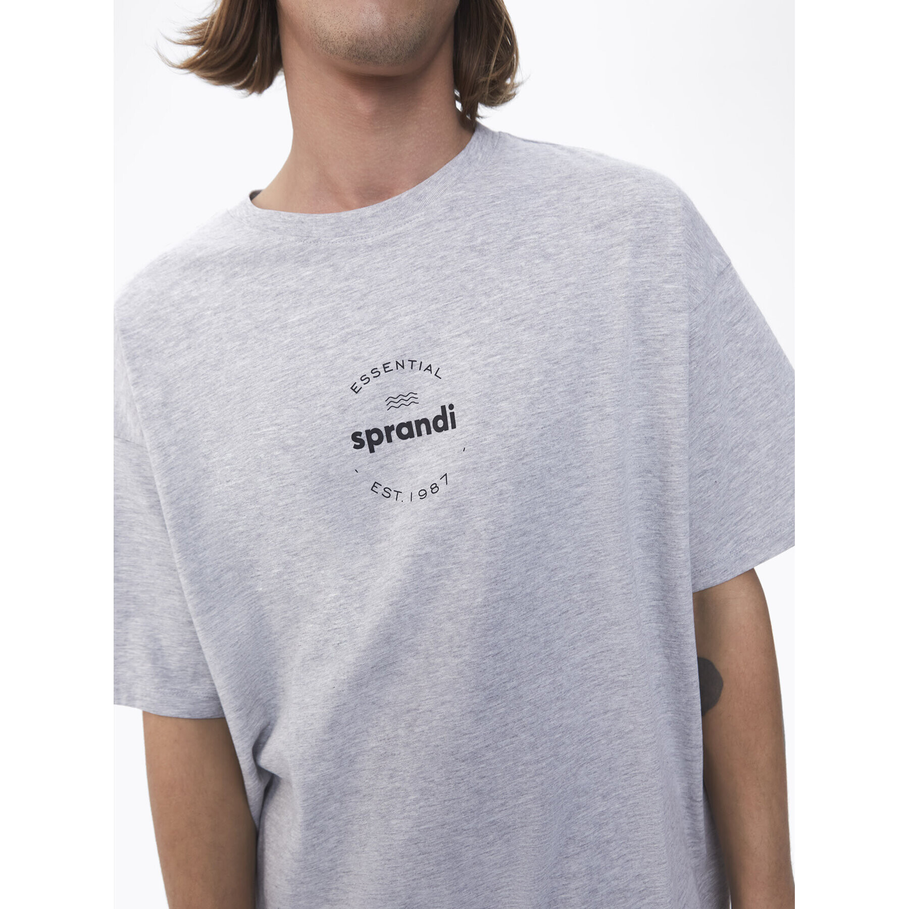 Sprandi Тишърт SP22-TSM004 Сив Regular Fit - Pepit.bg