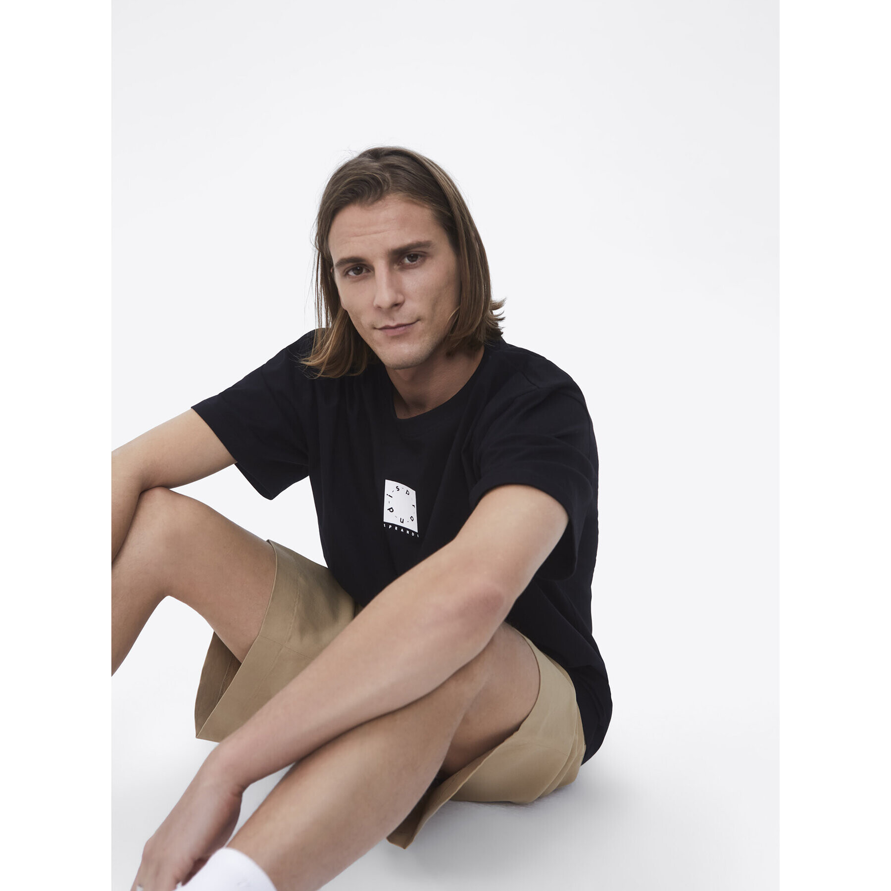 Sprandi Тишърт SP22-TSM100 Черен Relaxed Fit - Pepit.bg
