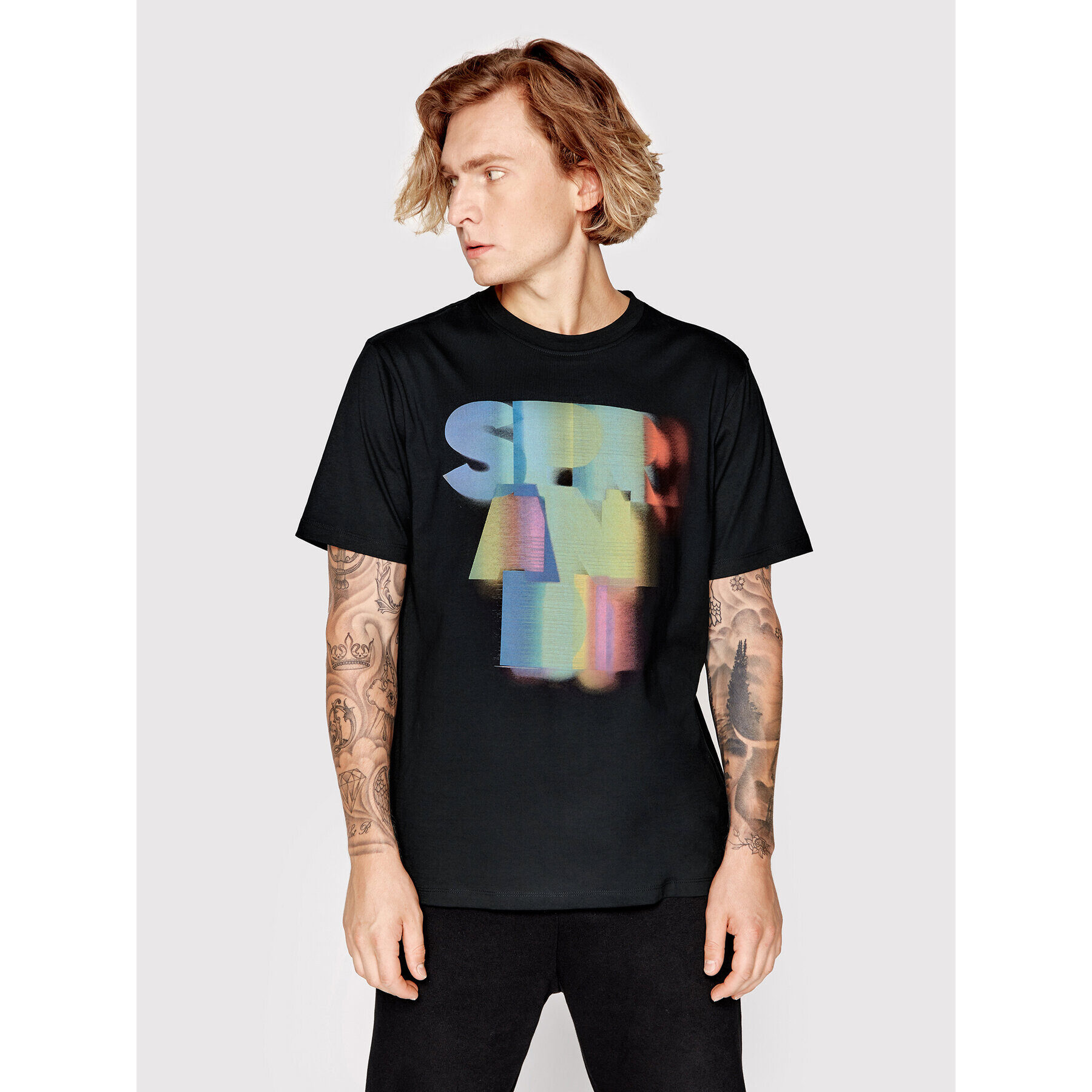 Sprandi Тишърт SP22-TSM511 Черен Regular Fit - Pepit.bg