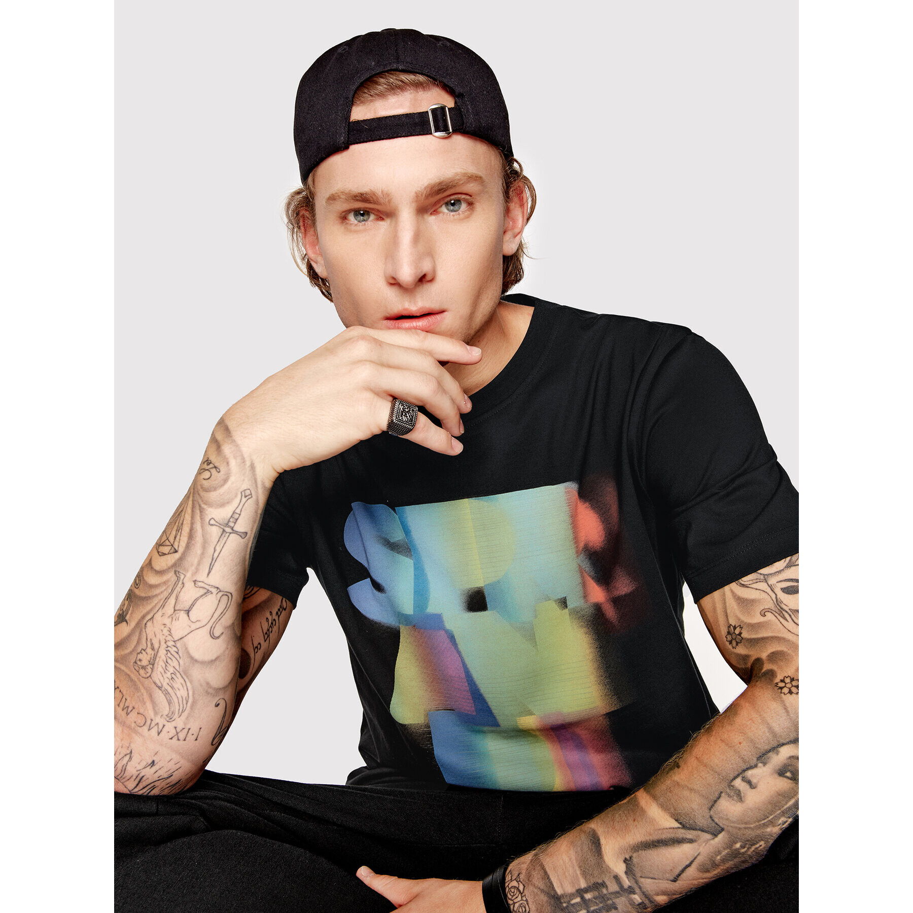 Sprandi Тишърт SP22-TSM511 Черен Regular Fit - Pepit.bg