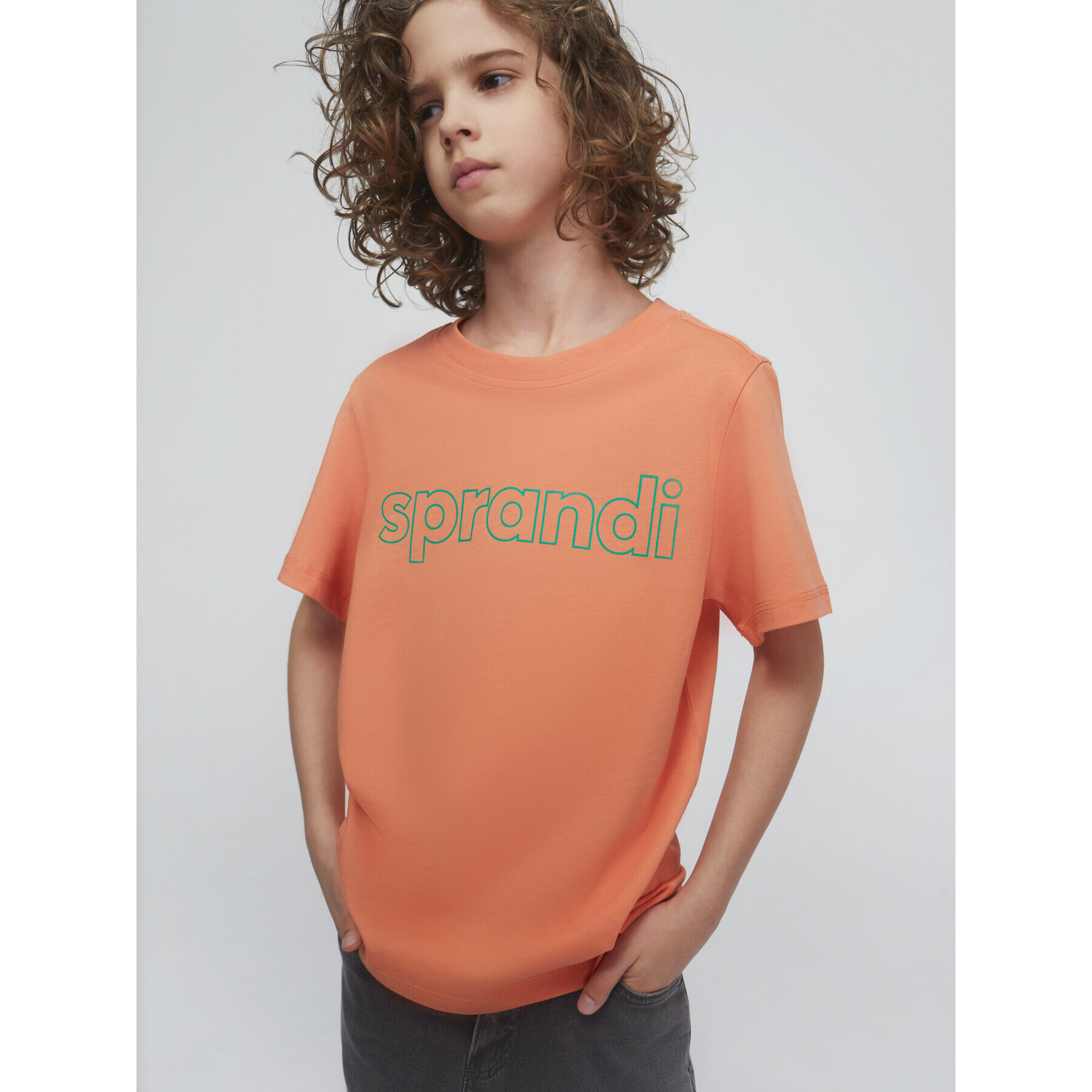 Sprandi Тишърт SS21-TSB003 Оранжев Regular Fit - Pepit.bg