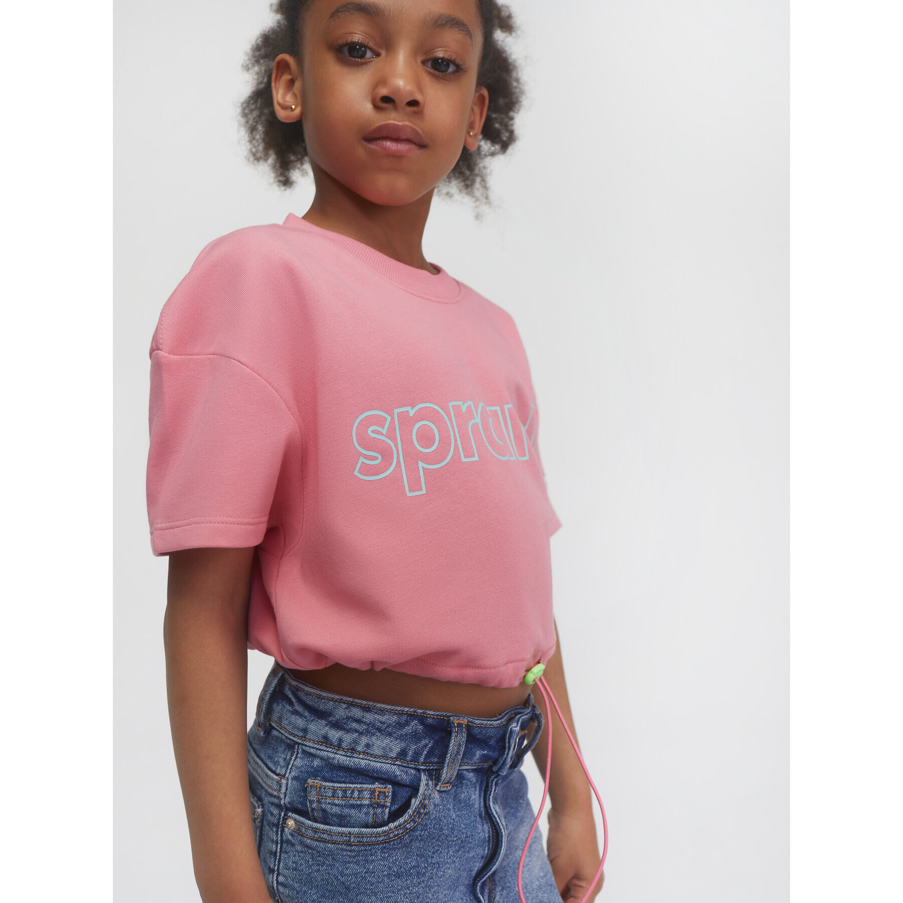 Sprandi Тишърт SS21-TSG001 Розов Relaxed Fit - Pepit.bg