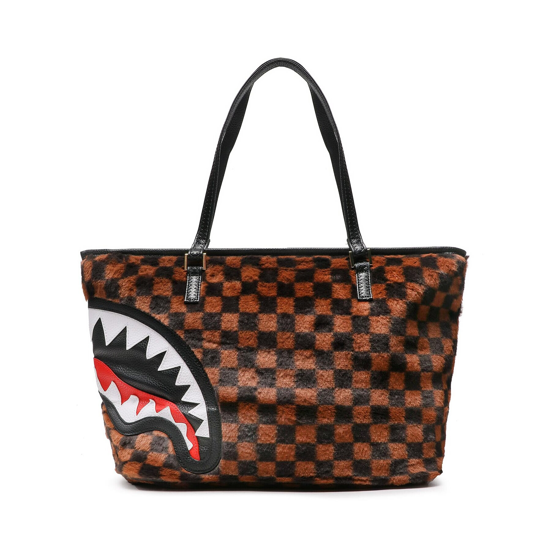 SPRAYGROUND Дамска чанта Fur Sharks In Paris Tote 910T4935NSZ Кафяв - Pepit.bg