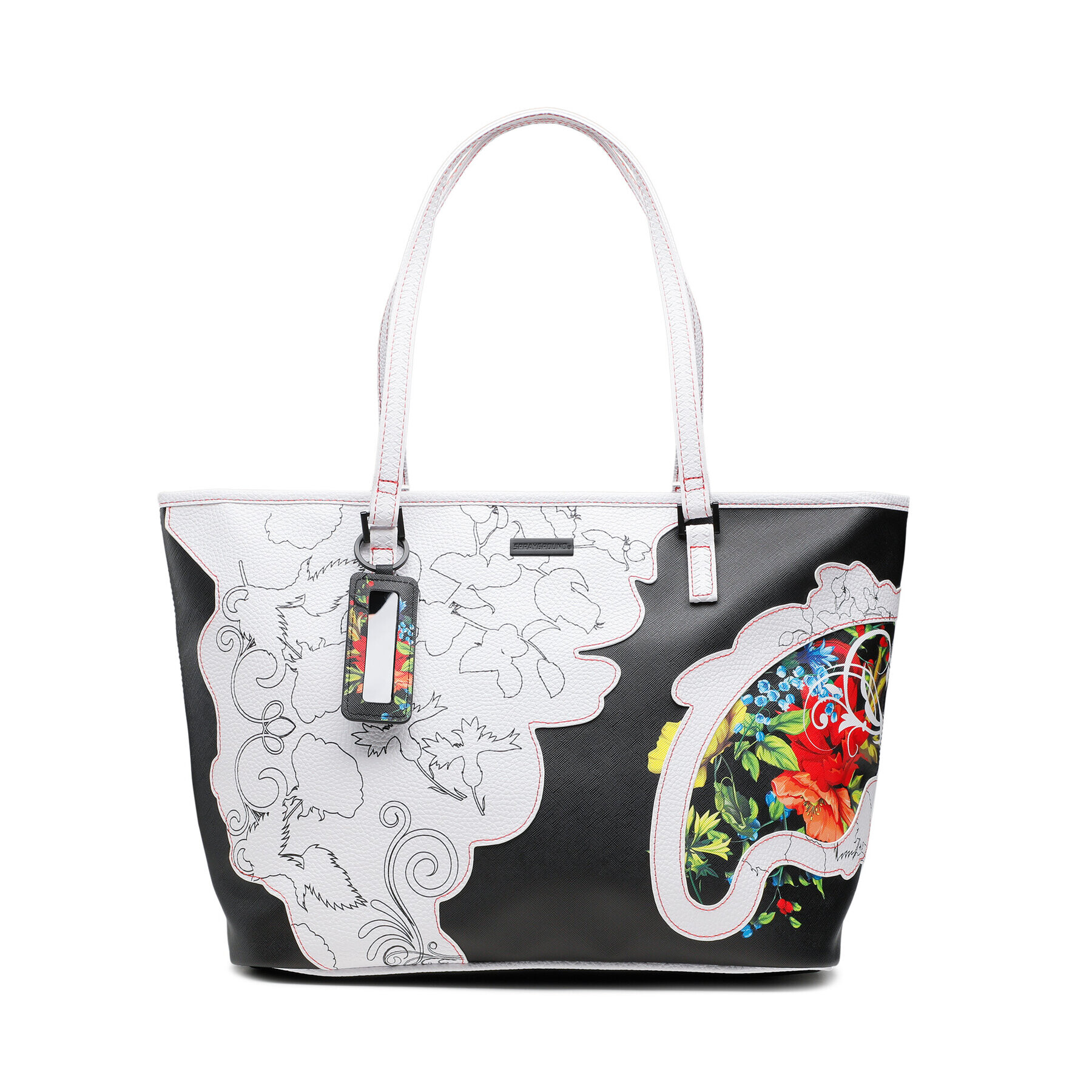 SPRAYGROUND Дамска чанта The Floral Cut Tote 910T4239NSZ Черен - Pepit.bg