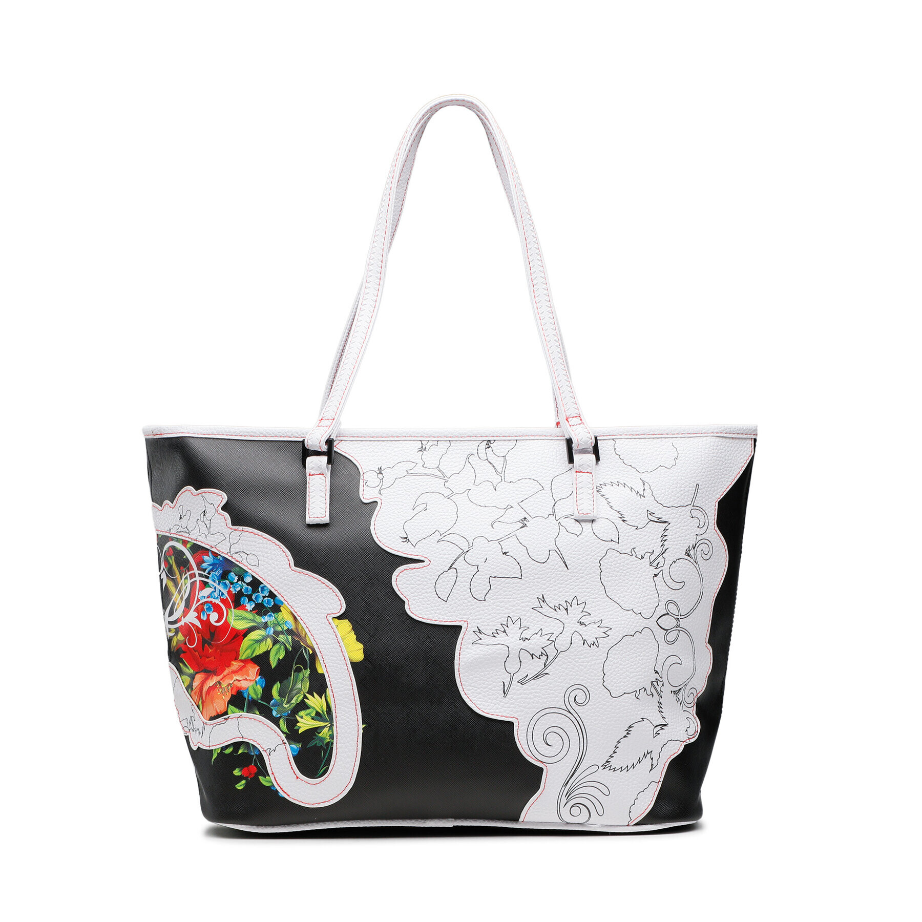 SPRAYGROUND Дамска чанта The Floral Cut Tote 910T4239NSZ Черен - Pepit.bg