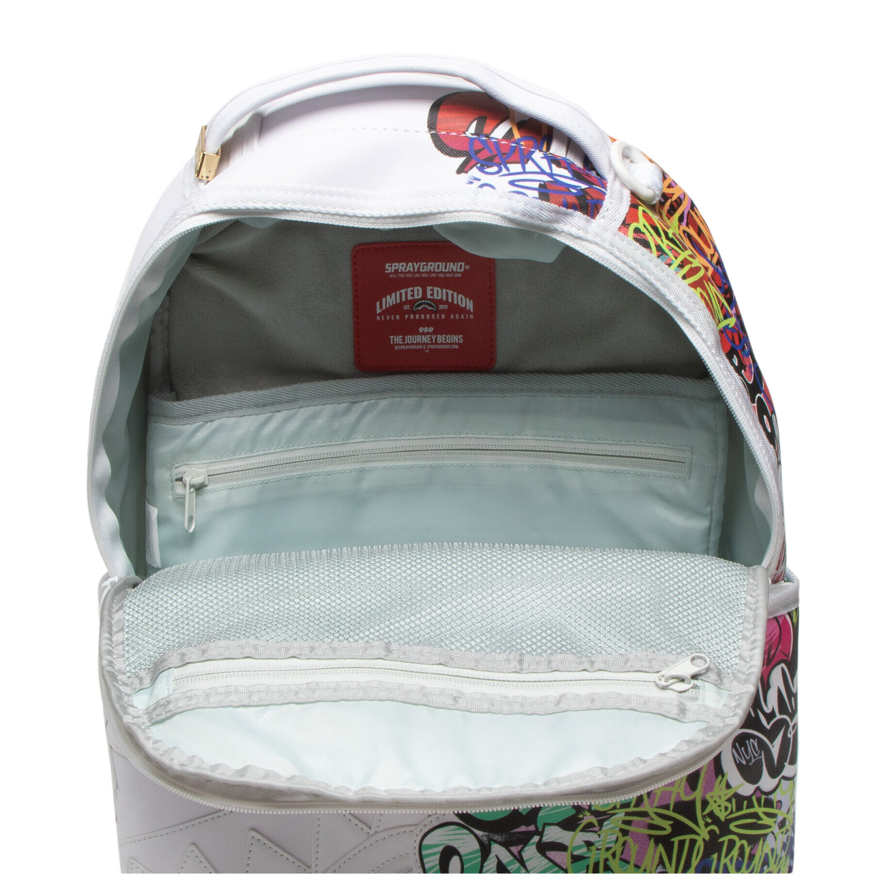 SPRAYGROUND Раница Half Graff Dlx Backpack 910B4123NSZ Бял - Pepit.bg