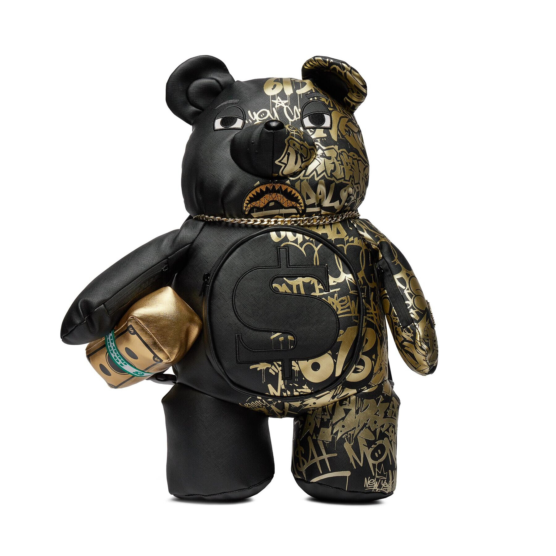 SPRAYGROUND Раница Half Graff Gold Bear 910B5538NSZ Черен - Pepit.bg