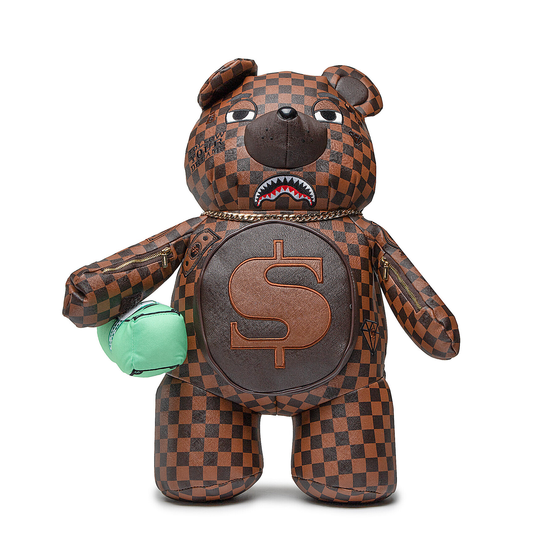 SPRAYGROUND Раница Teddybear Checkered 910B4409NSZ Кафяв - Pepit.bg