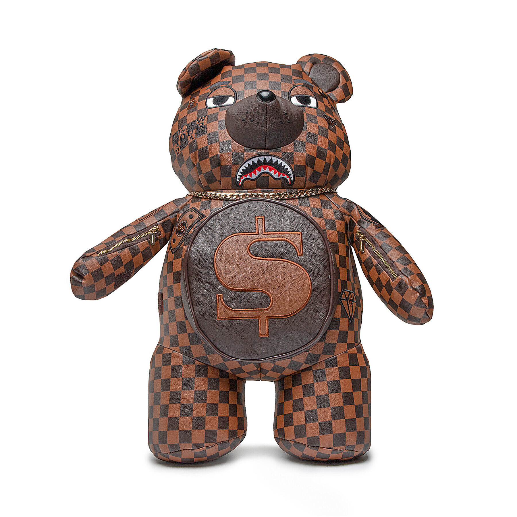 SPRAYGROUND Раница Teddybear Checkered 910B4409NSZ Кафяв - Pepit.bg