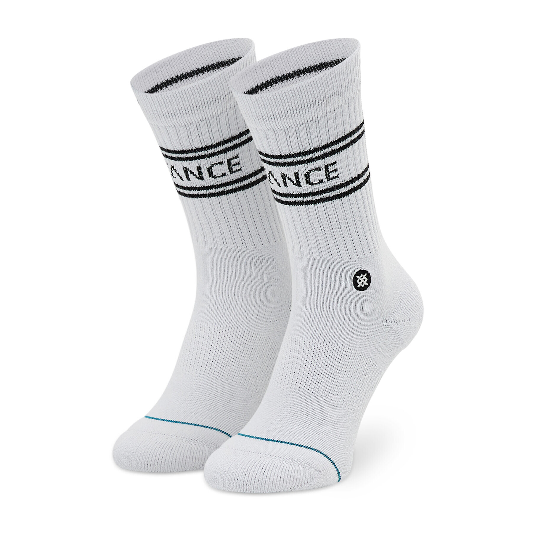 Stance Комплект 3 чифта дълги чорапи мъжки Basic 3 Pack Crew A556D20SRO Бял - Pepit.bg
