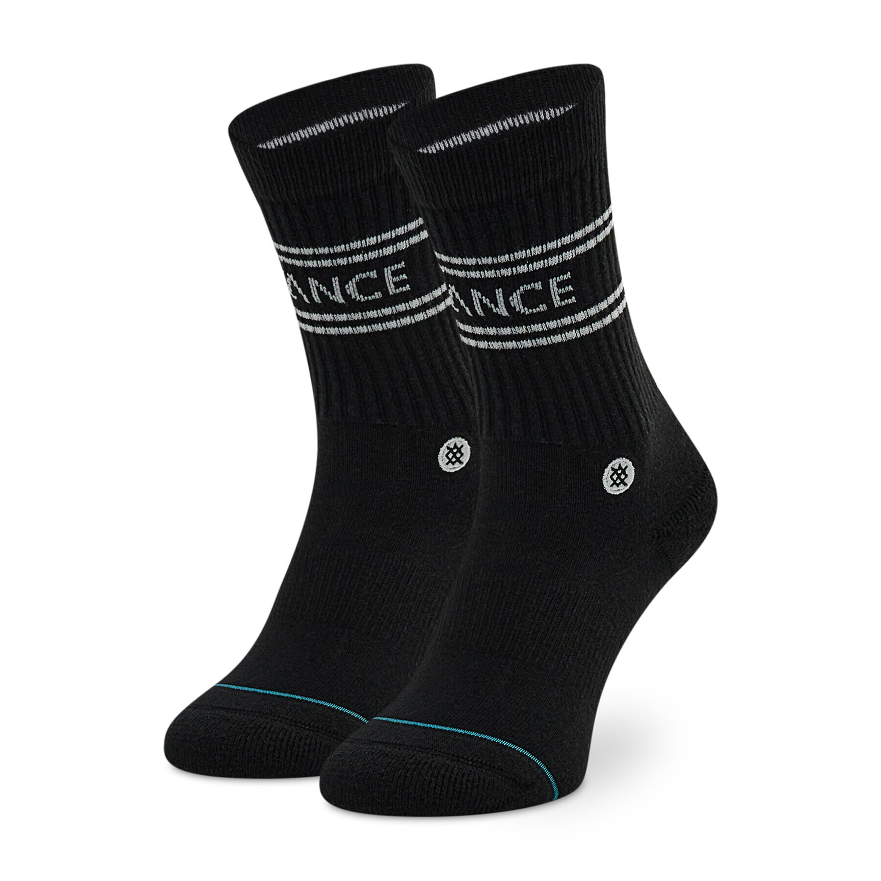 Stance Комплект 3 чифта дълги чорапи мъжки Basic 3 Pack Crew A556D20SRO Черен - Pepit.bg