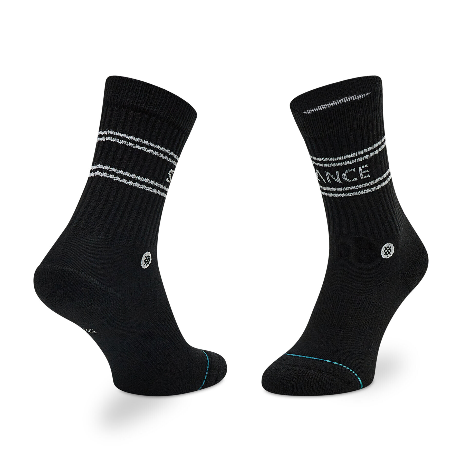 Stance Комплект 3 чифта дълги чорапи мъжки Basic 3 Pack Crew A556D20SRO Черен - Pepit.bg