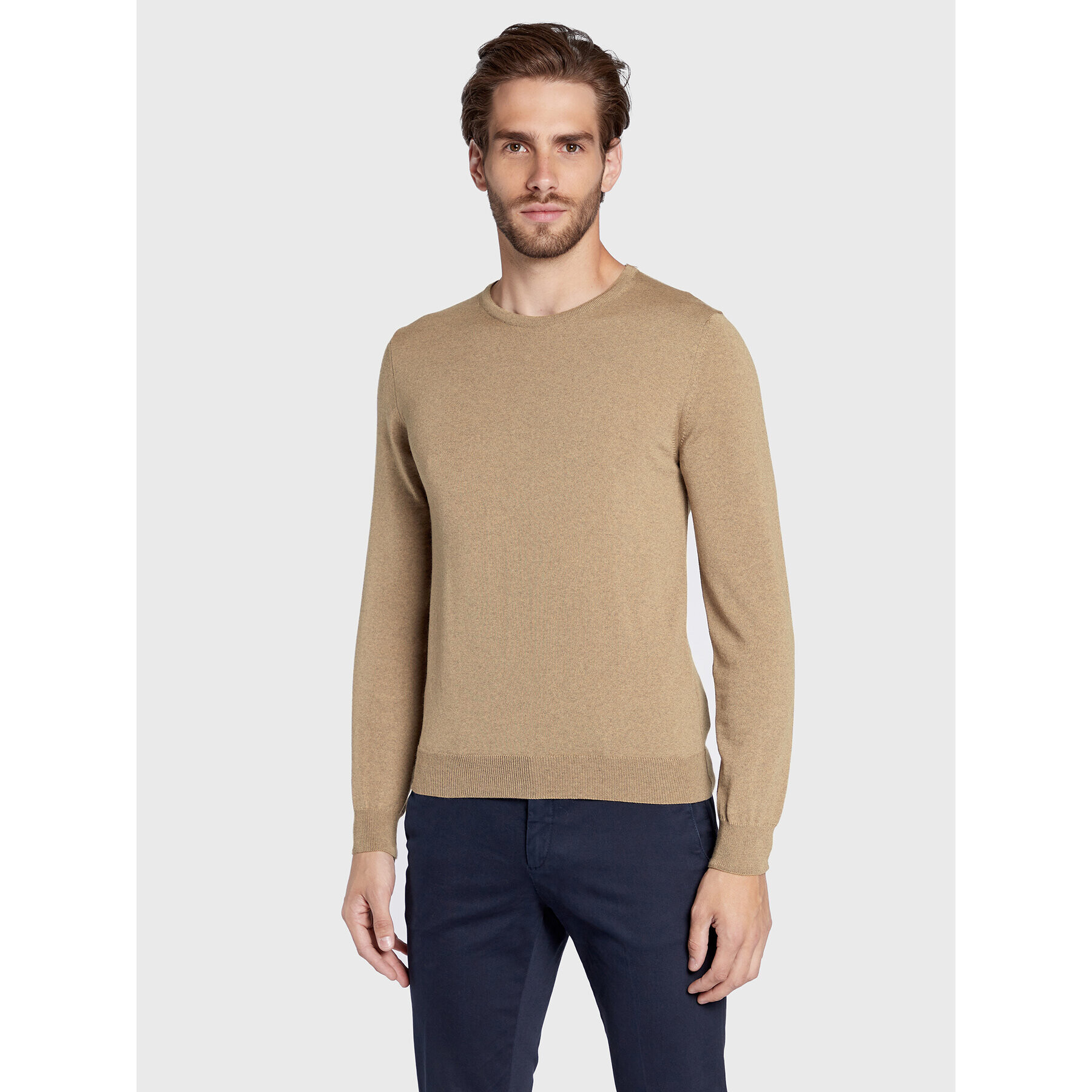 Stenströms Пуловер 422380 1355 Кафяв Regular Fit - Pepit.bg