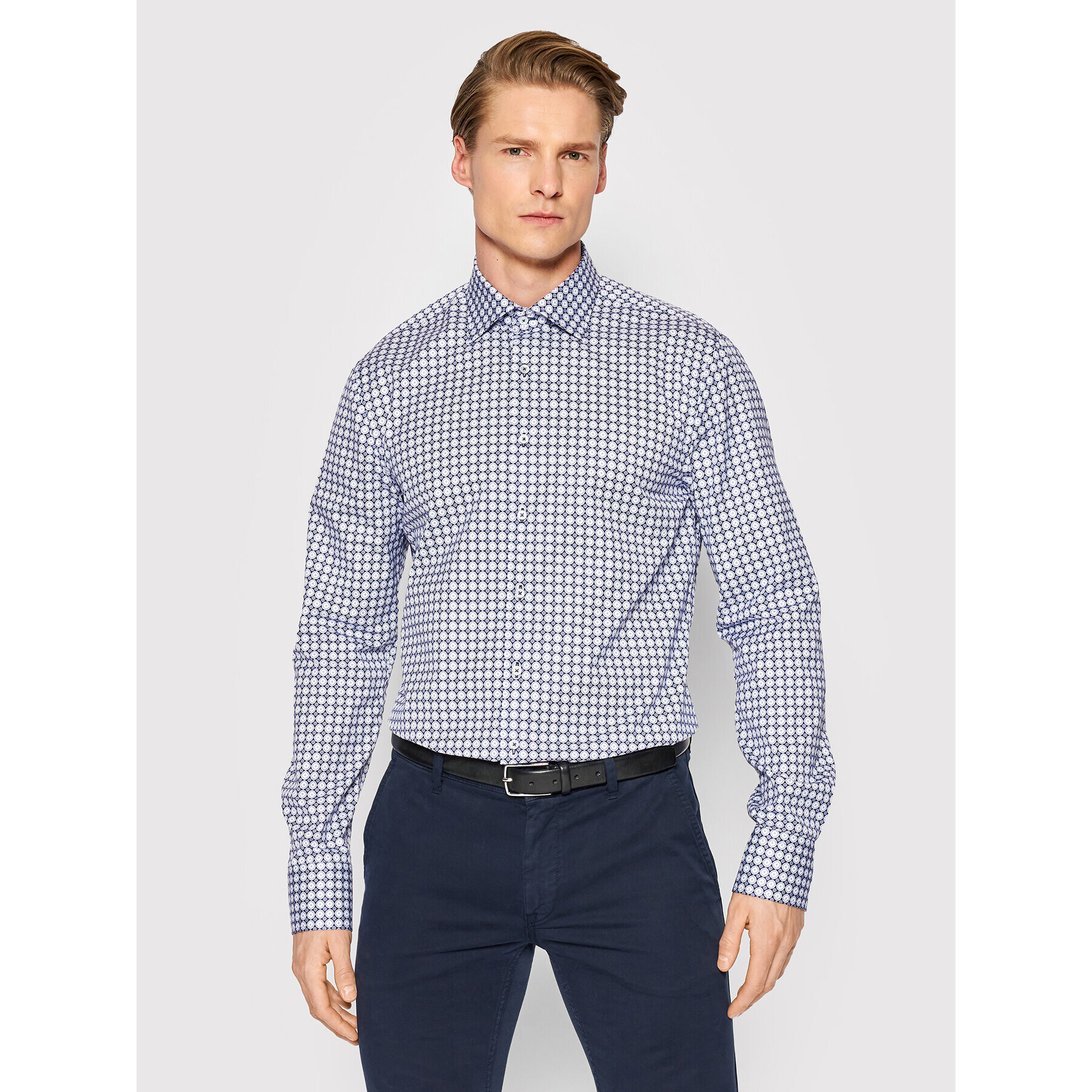 Stenströms Риза 712771 8327 Тъмносин Slim Fit - Pepit.bg