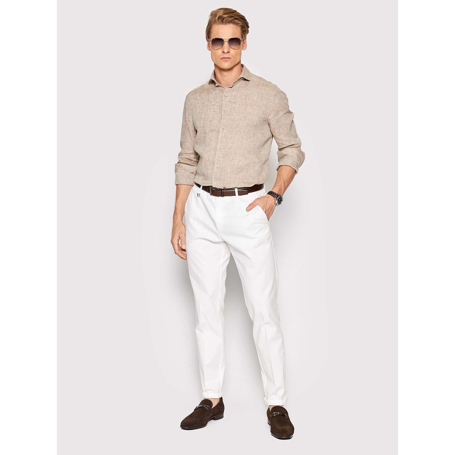 Stenströms Риза 774221 7970 Бежов Slim Fit - Pepit.bg