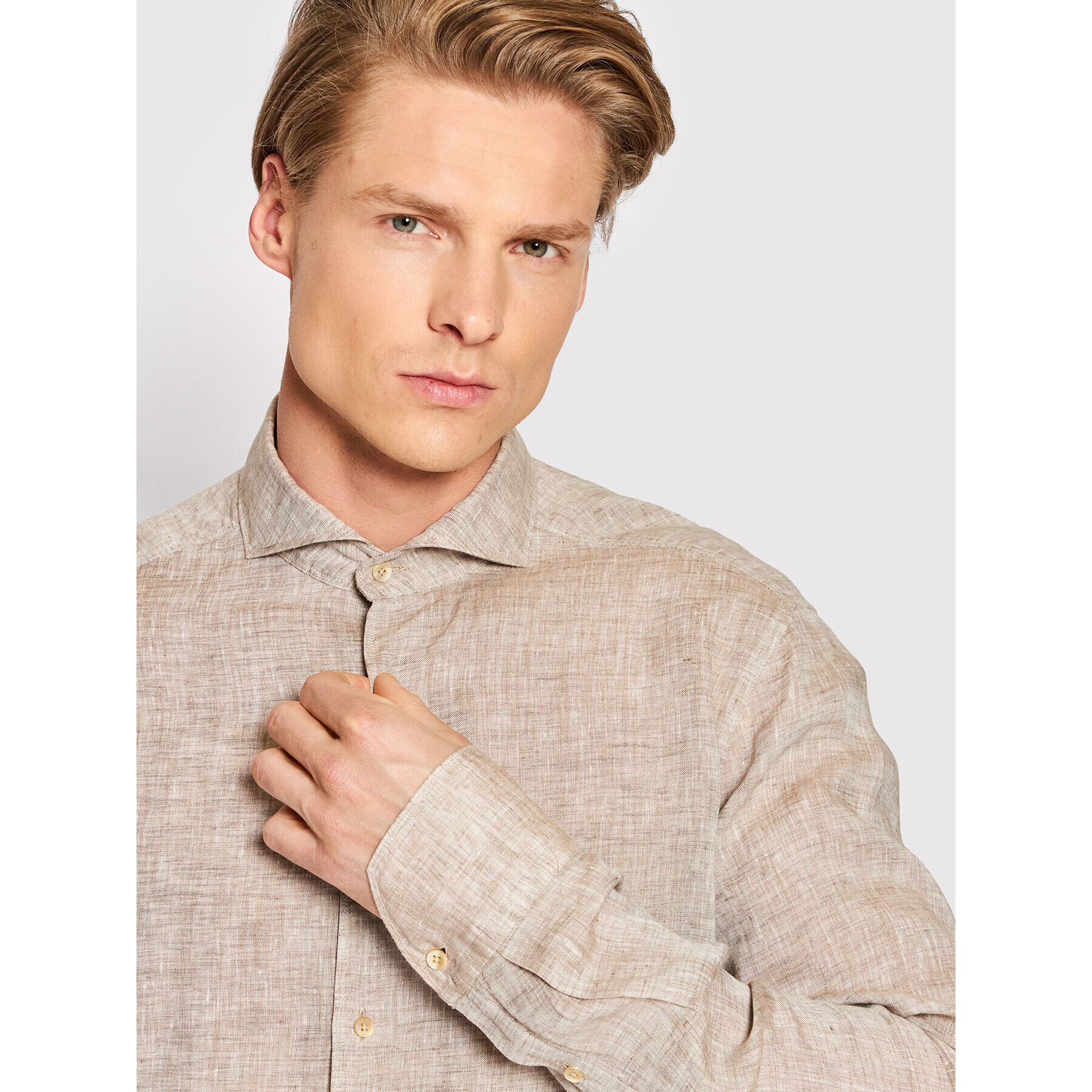 Stenströms Риза 774221 7970 Бежов Slim Fit - Pepit.bg