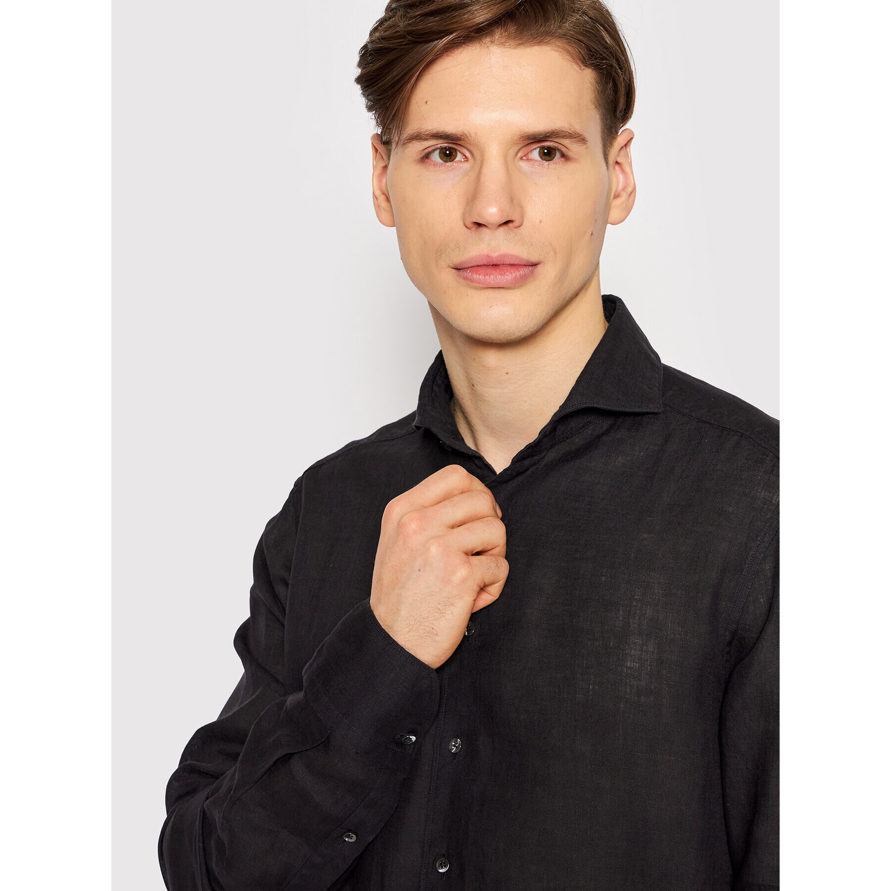 Stenströms Риза 774221 7970 Черен Slim Fit - Pepit.bg